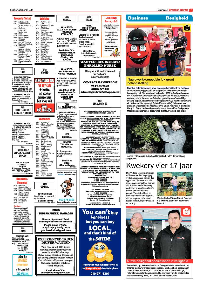 Brakpan Herald 08 October 2021 page 7