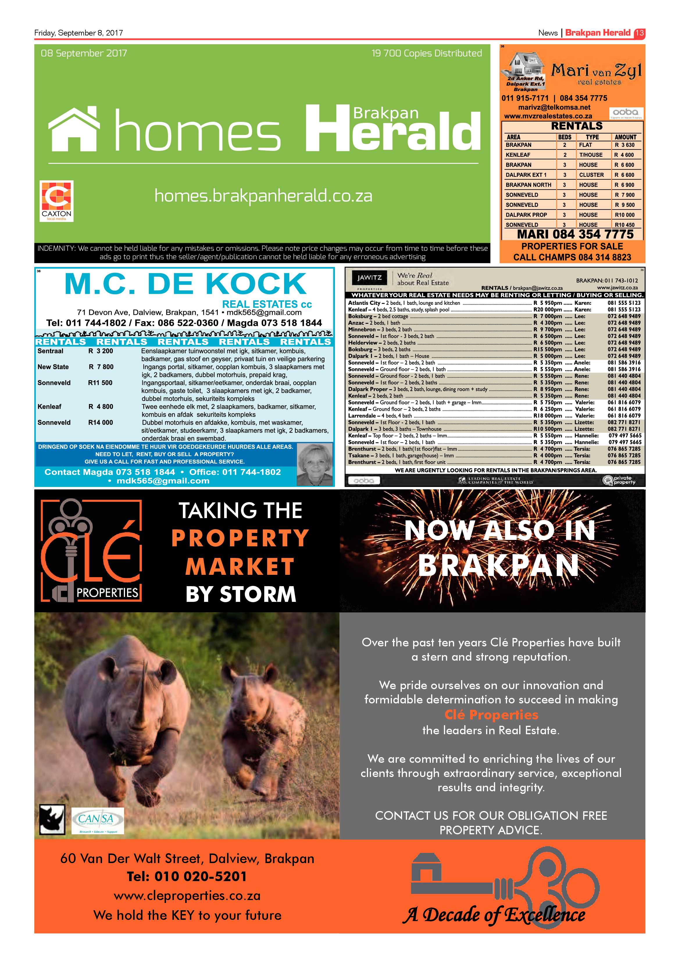 Brakpan Herald 08 September 2017 page 13