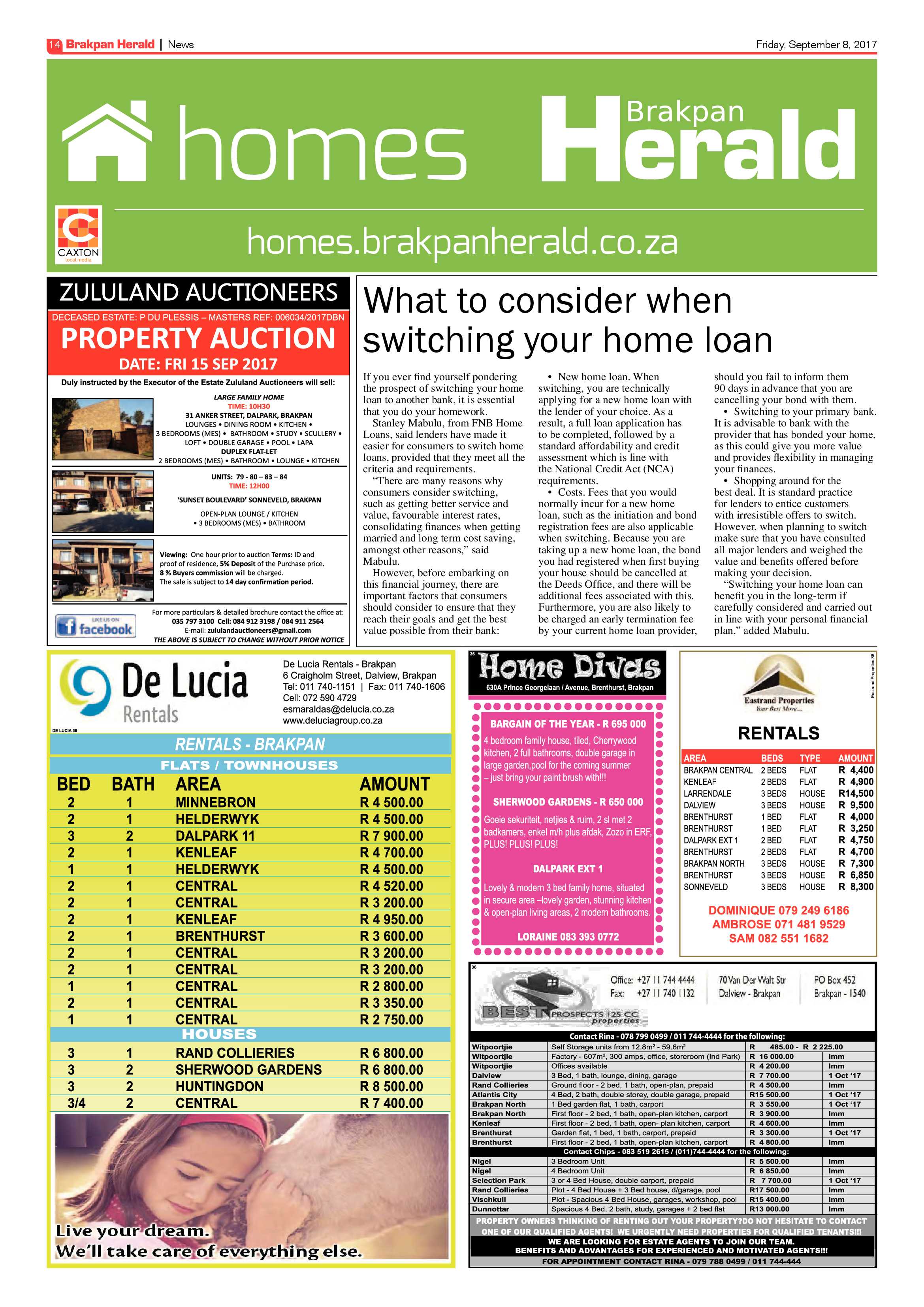 Brakpan Herald 08 September 2017 page 14