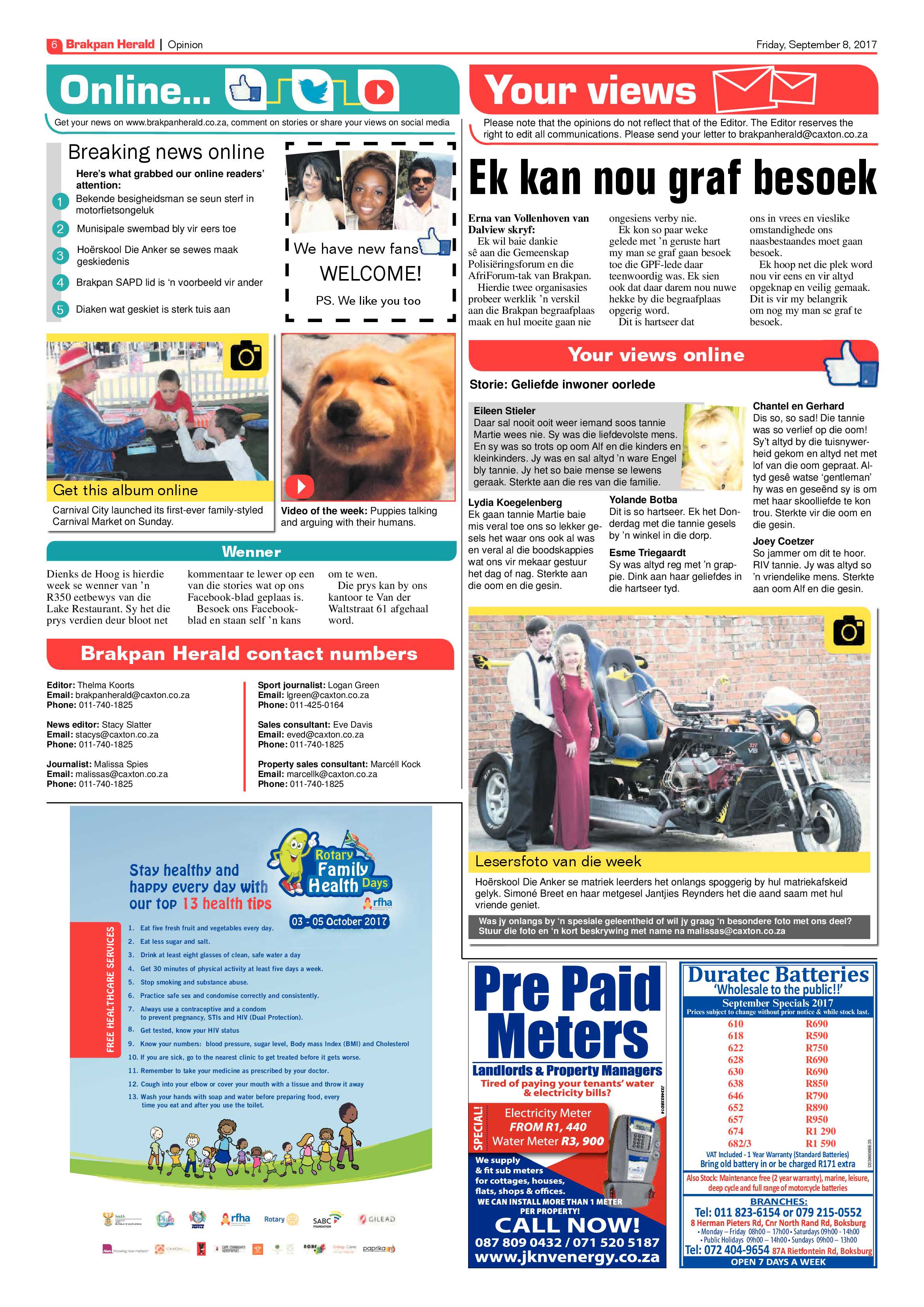 Brakpan Herald 08 September 2017 page 6