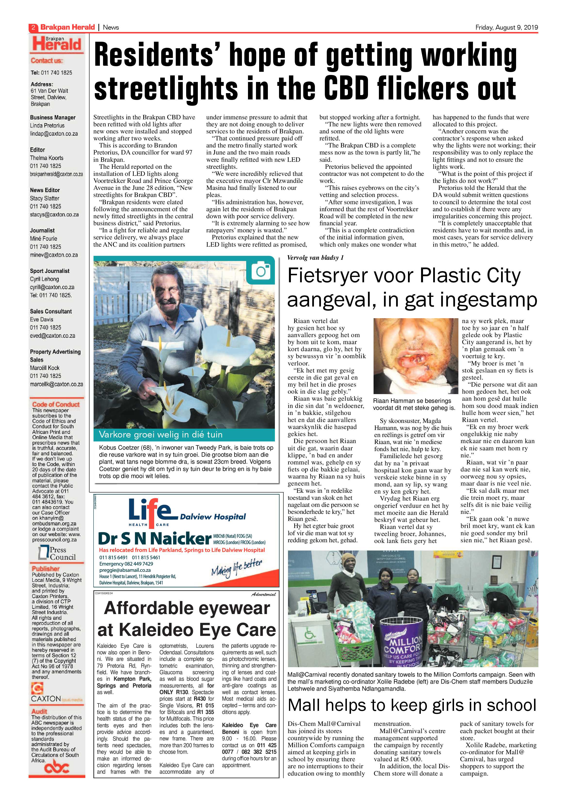 Brakpan Herald 09 August 2019 page 2