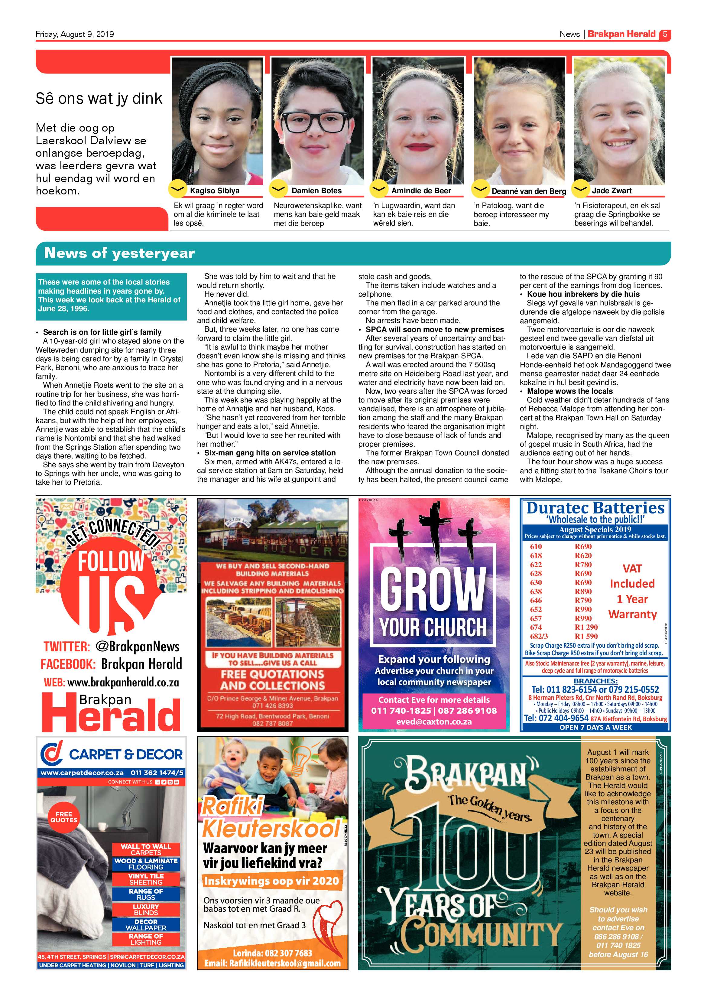 Brakpan Herald 09 August 2019 page 5
