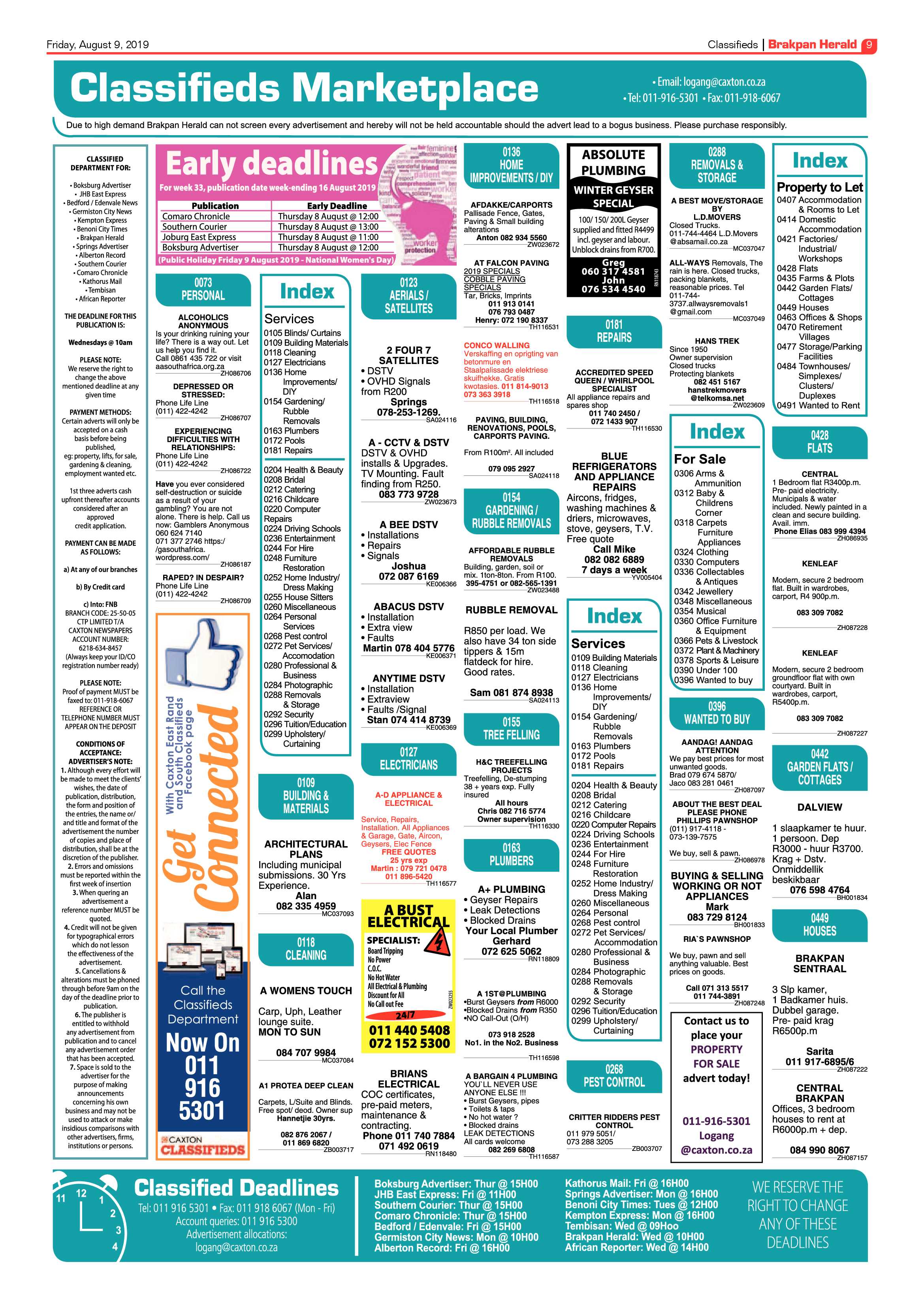 Brakpan Herald 09 August 2019 page 9