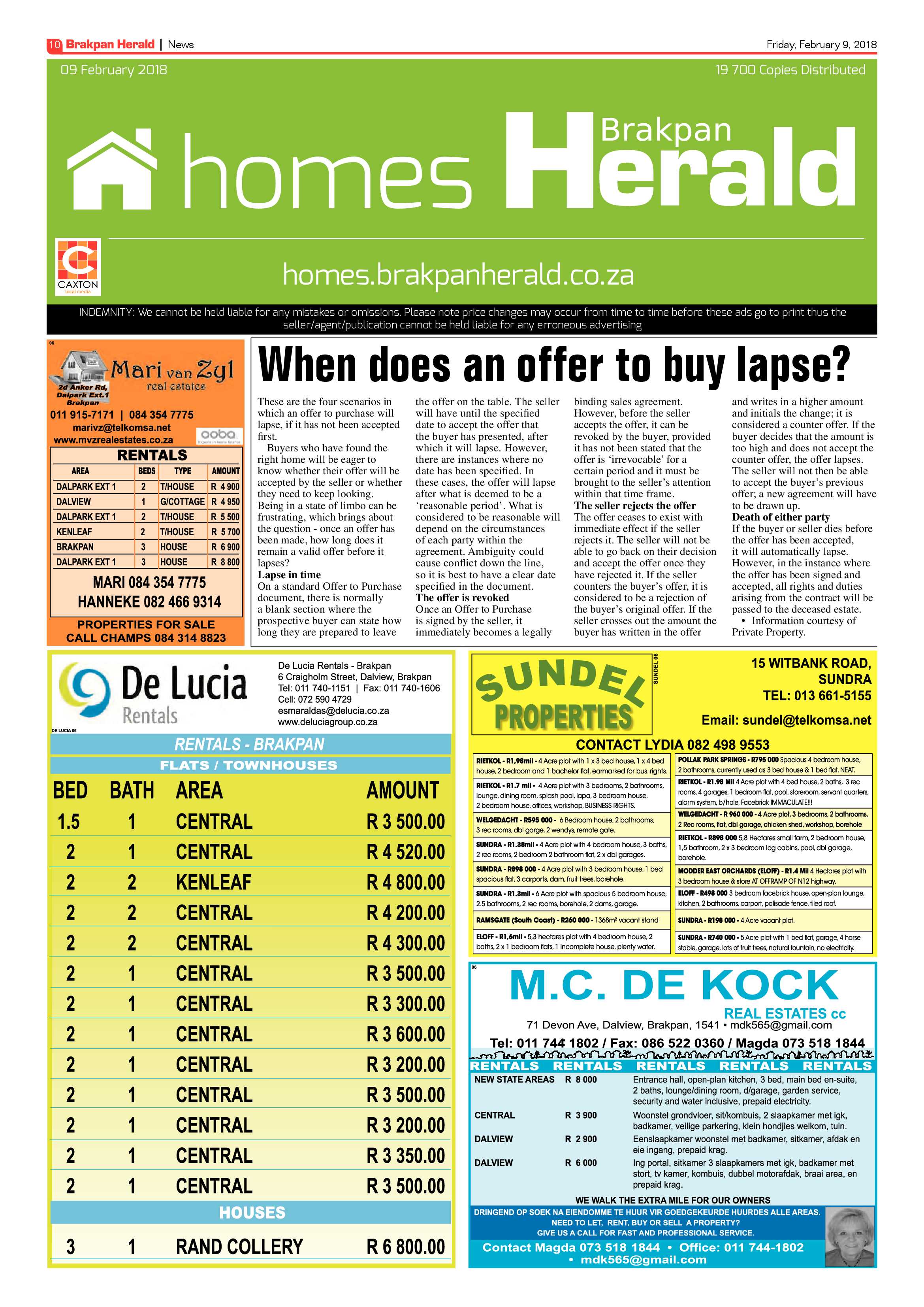 Brakpan Herald 09 February 2018 page 10