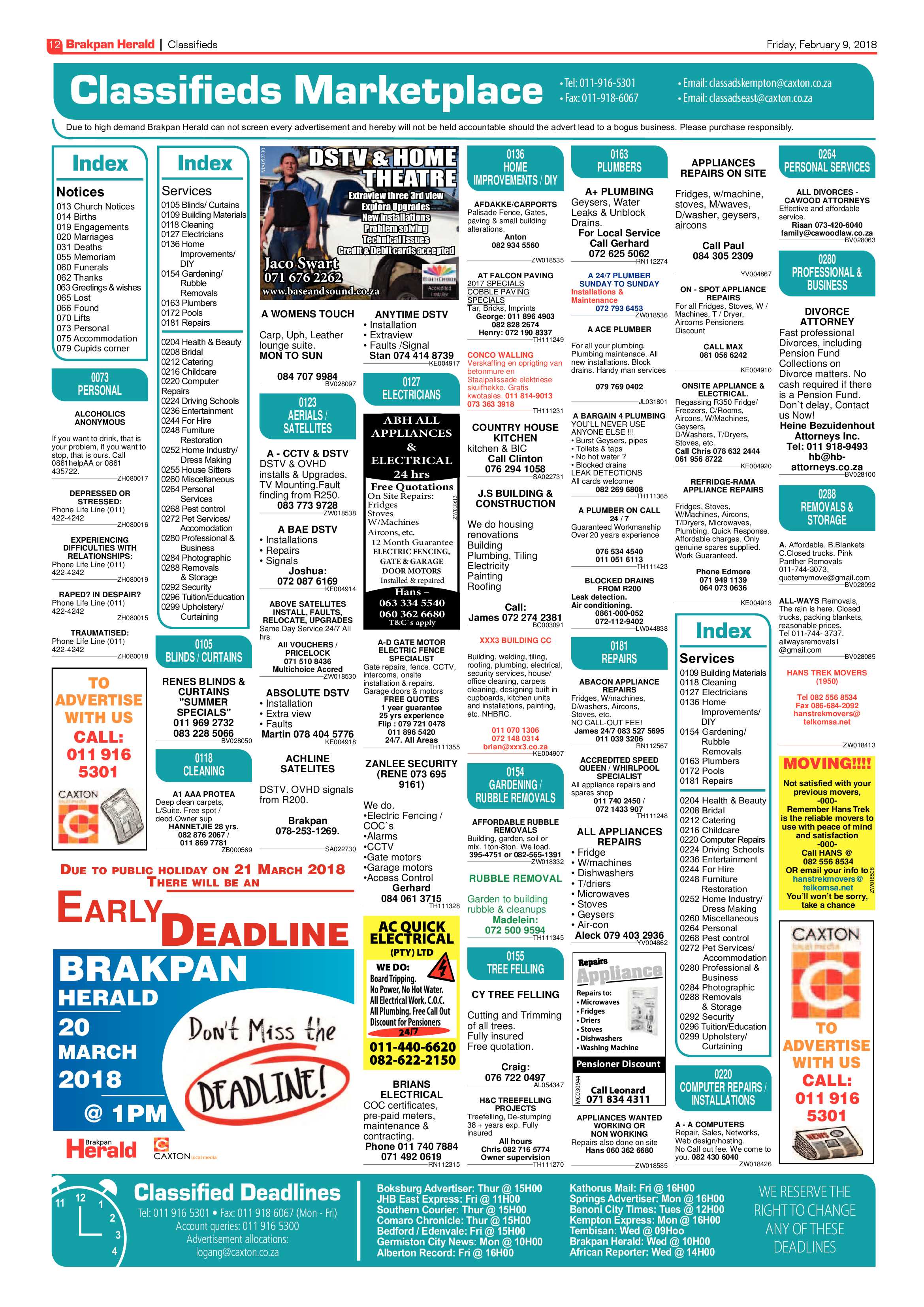 Brakpan Herald 09 February 2018 page 12