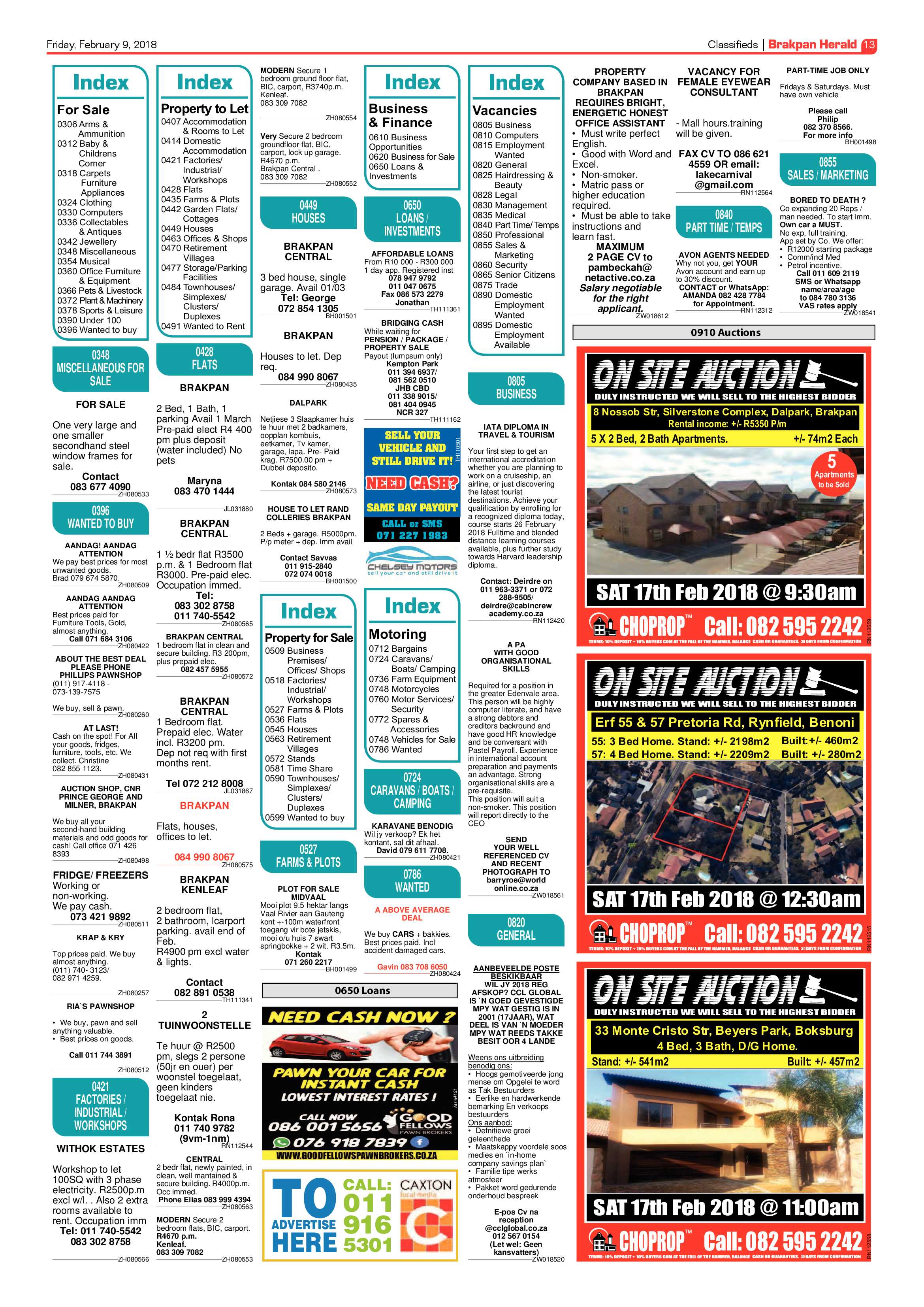 Brakpan Herald 09 February 2018 page 13