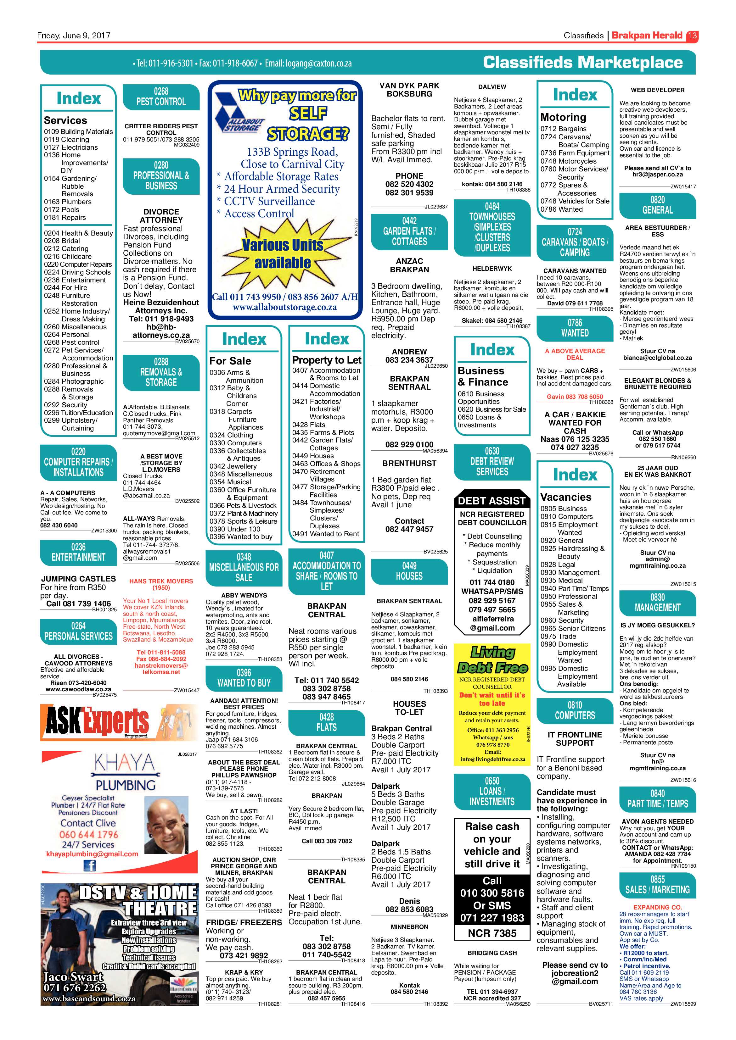 Brakpan Herald 09 June 2017 page 13