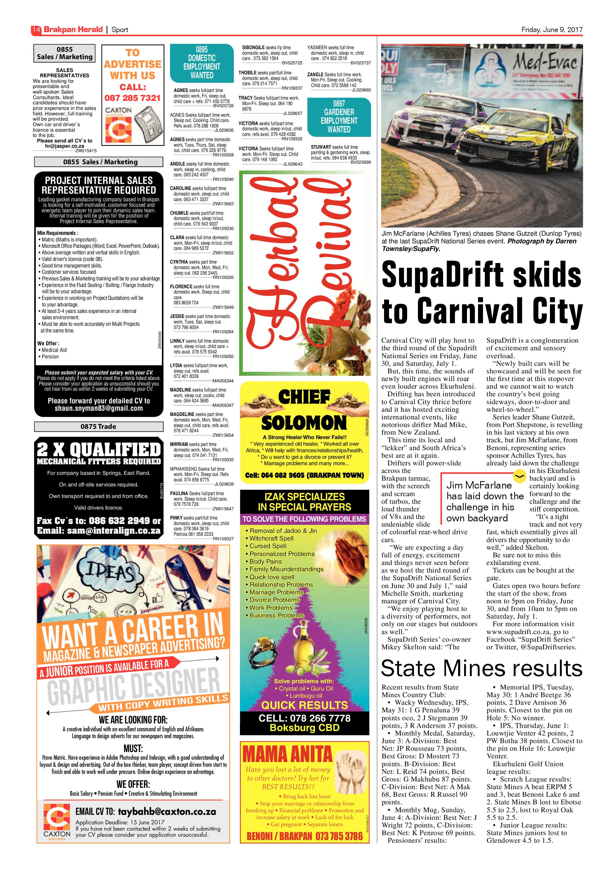 Brakpan Herald 09 June 2017 page 14