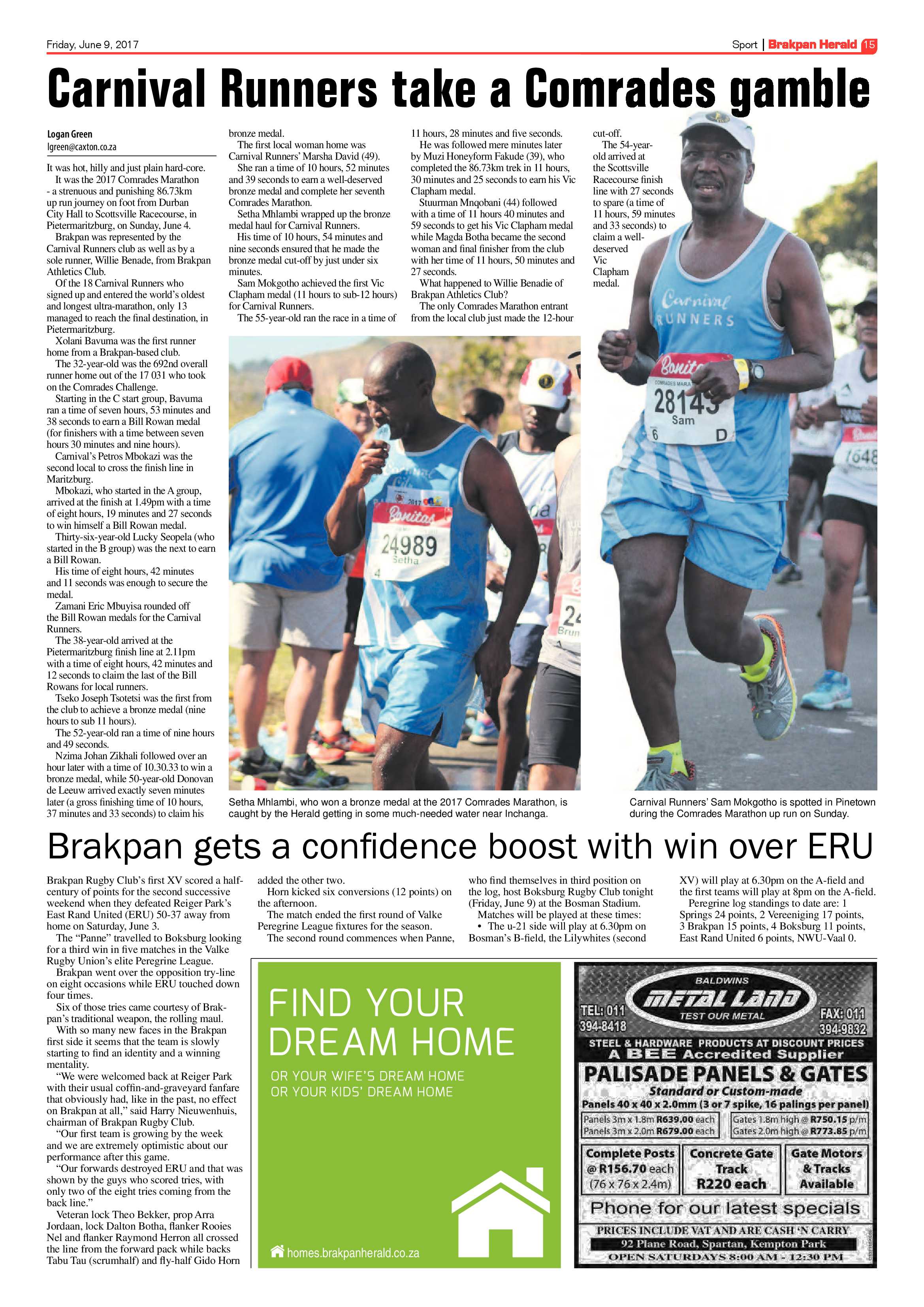 Brakpan Herald 09 June 2017 page 15