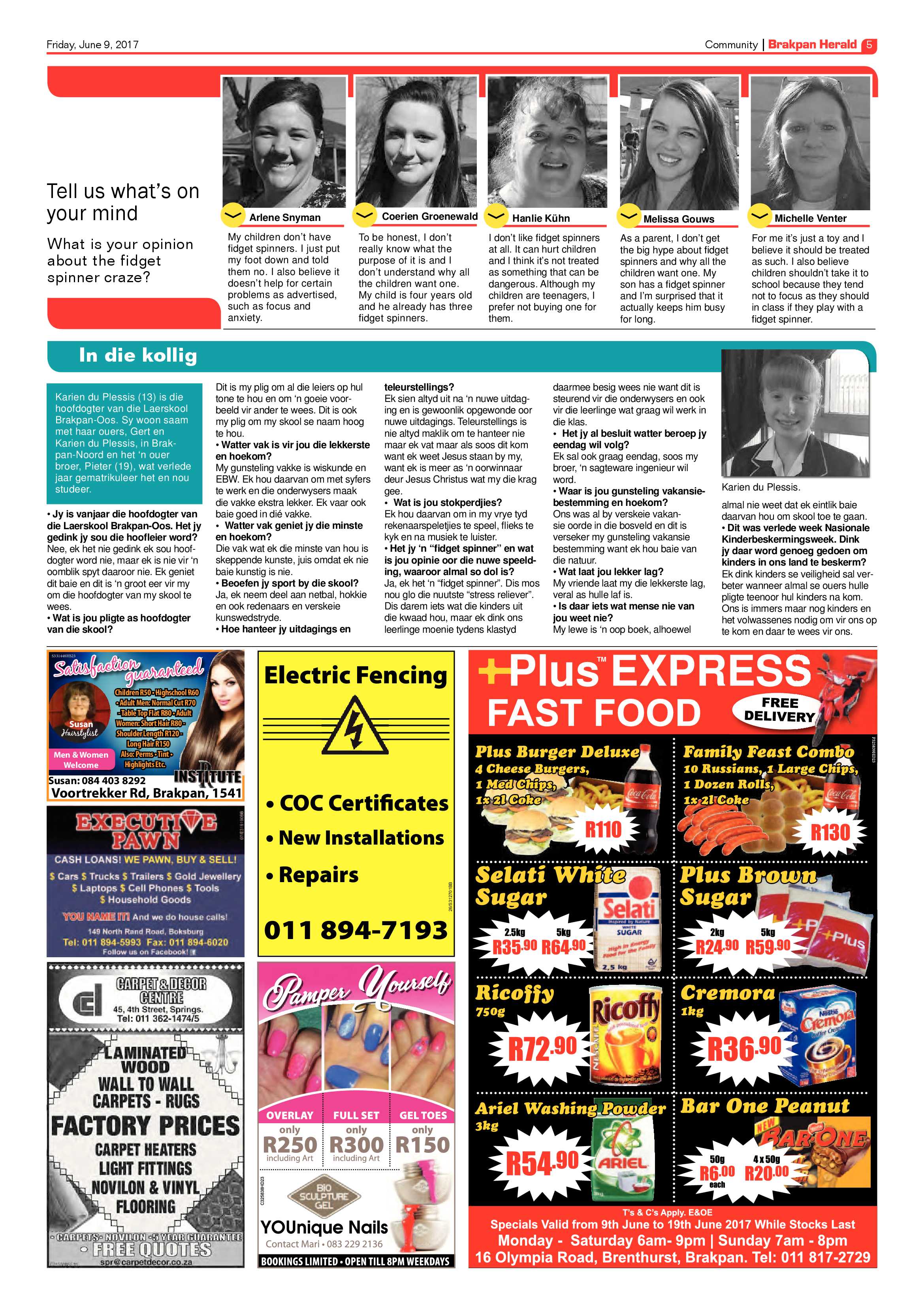 Brakpan Herald 09 June 2017 page 5