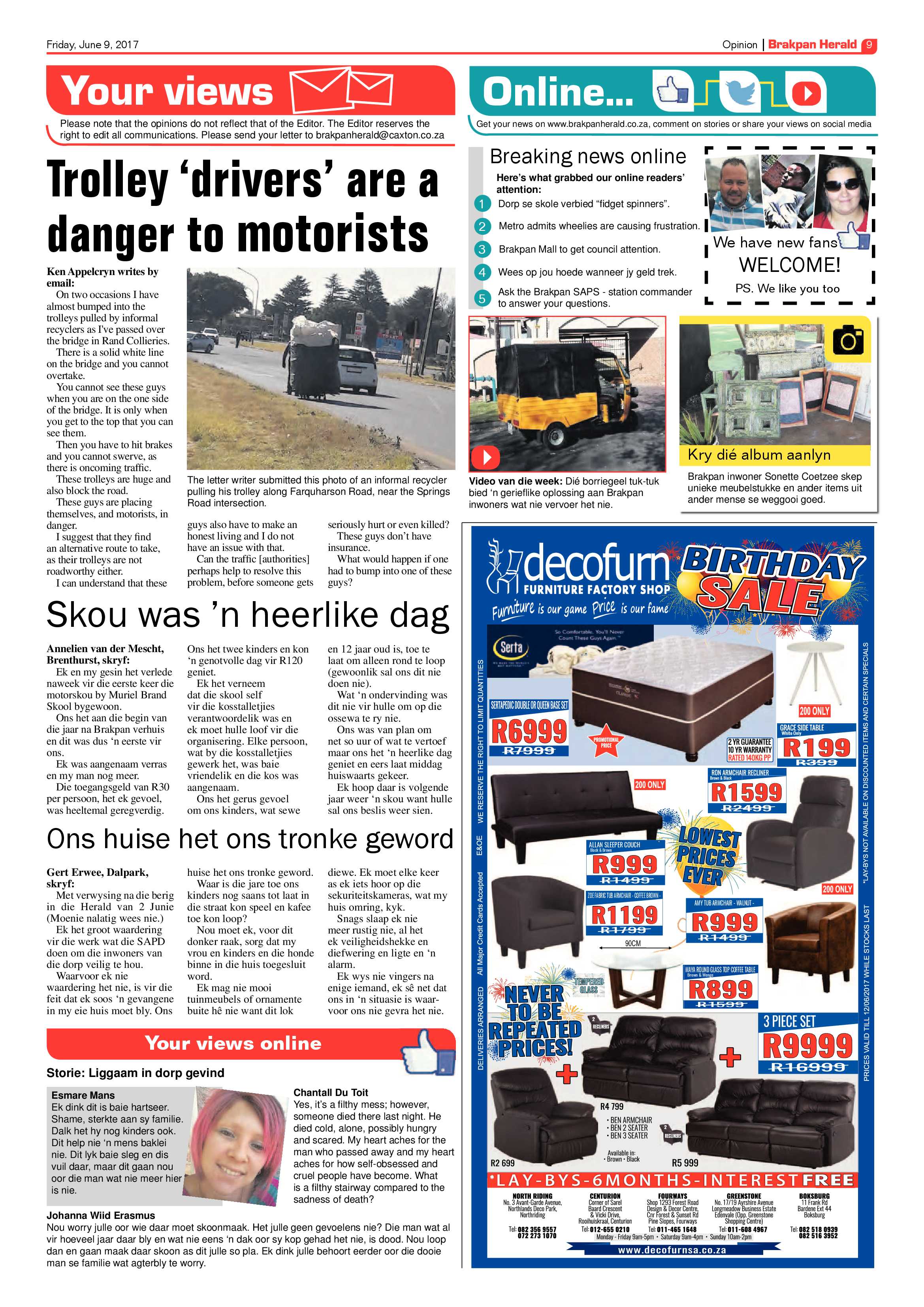 Brakpan Herald 09 June 2017 page 9