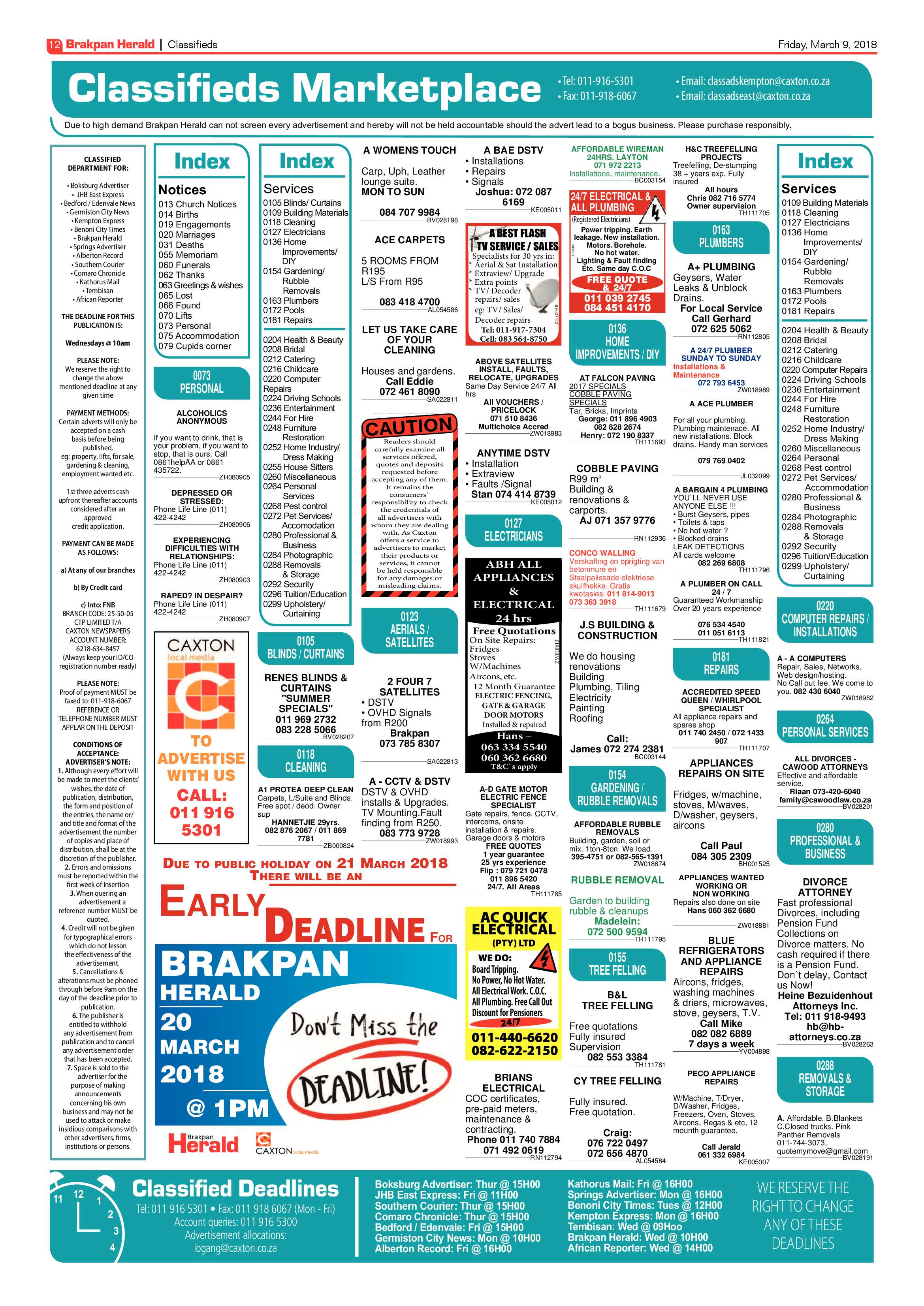 Brakpan Herald 09 March 2018 page 12