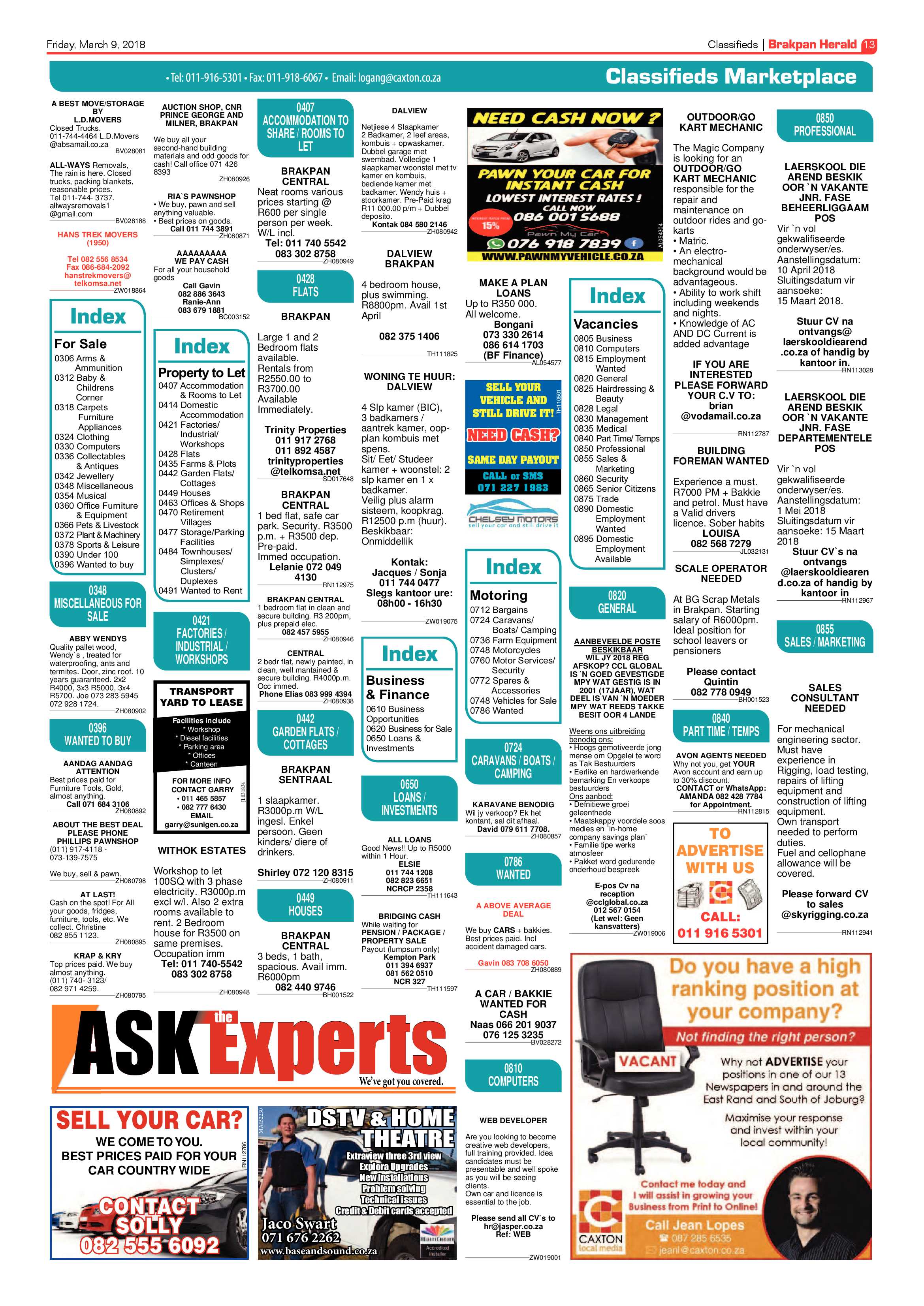 Brakpan Herald 09 March 2018 page 13