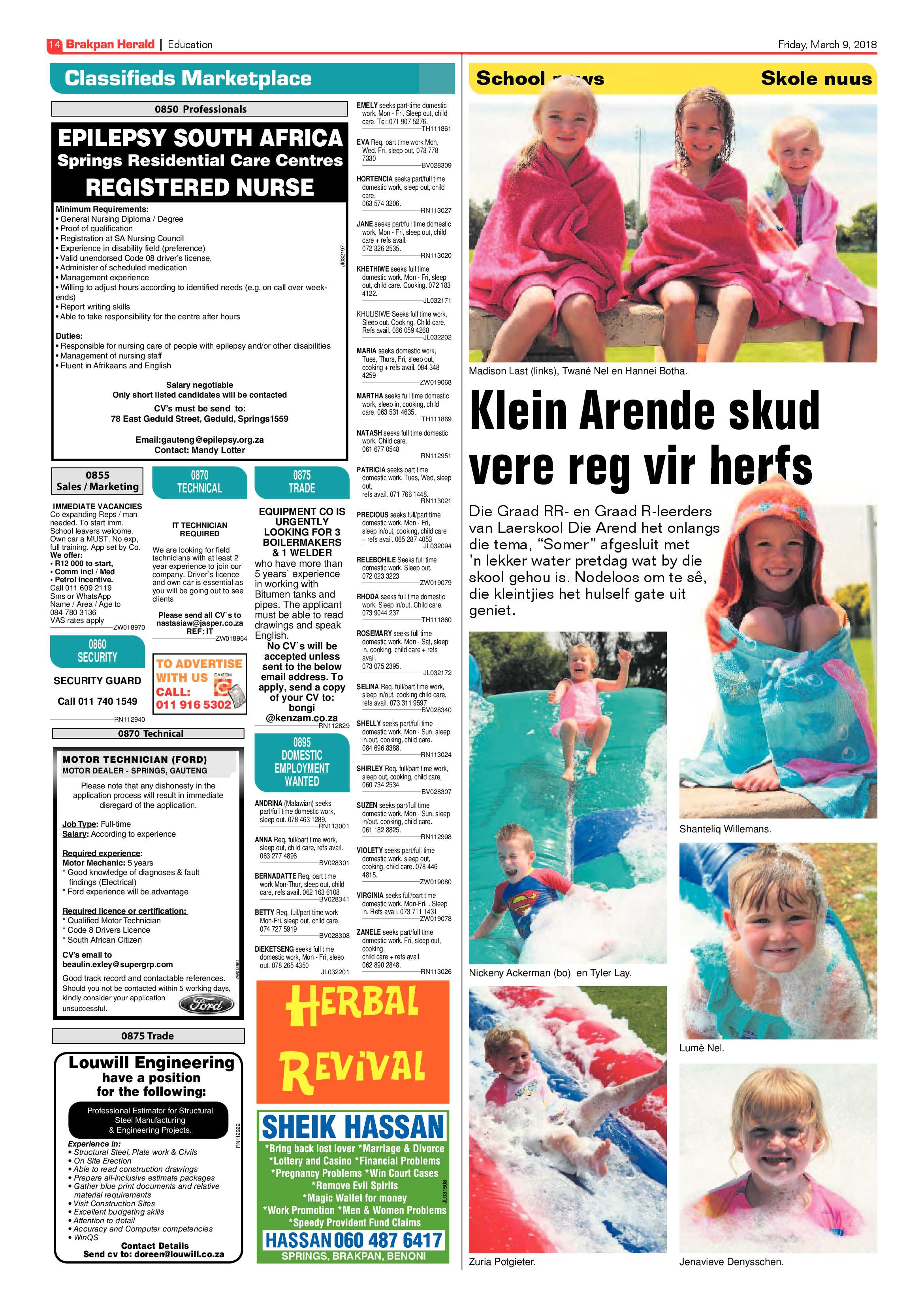Brakpan Herald 09 March 2018 page 14