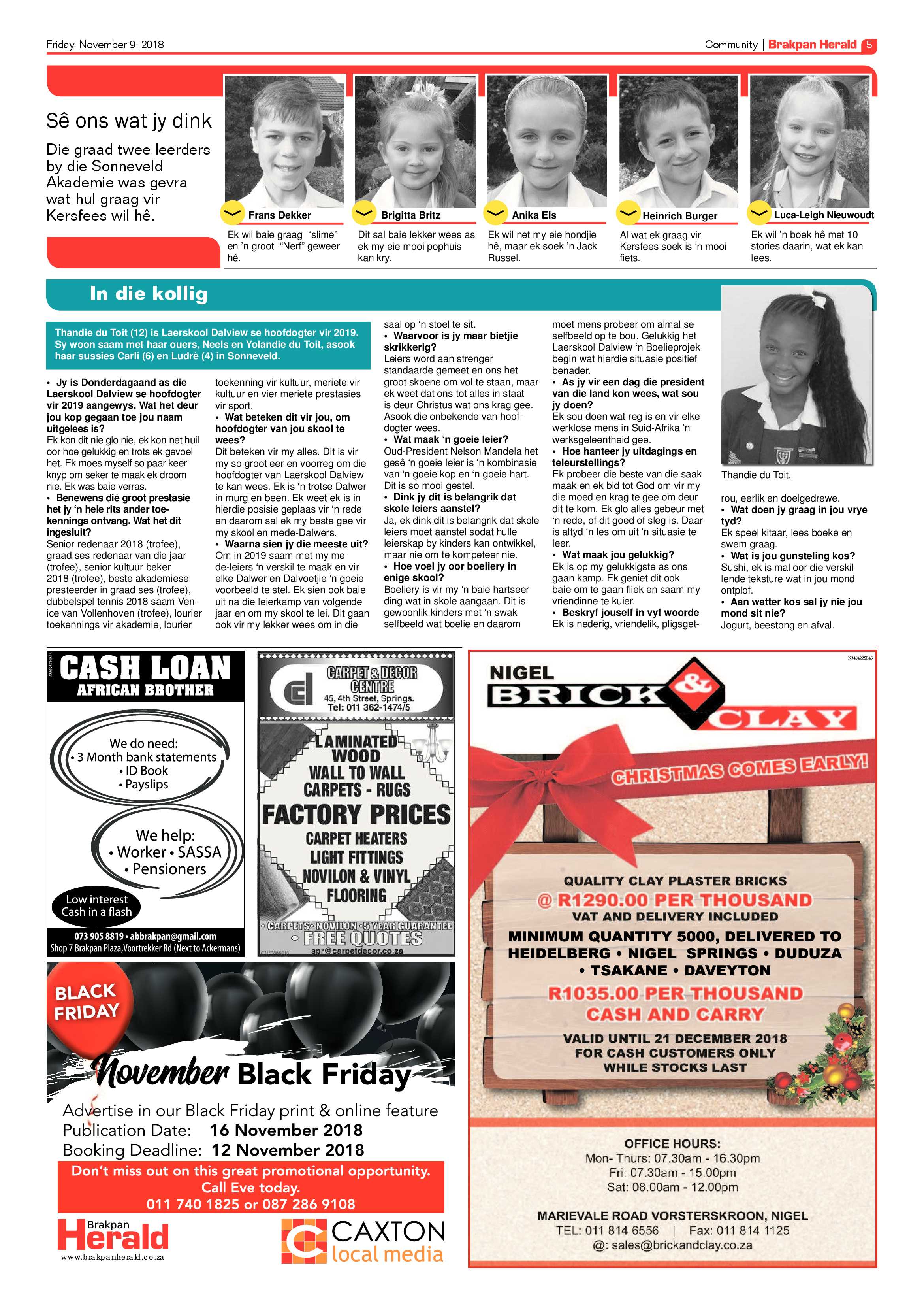 Brakpan Herald 09 November 2018 page 5