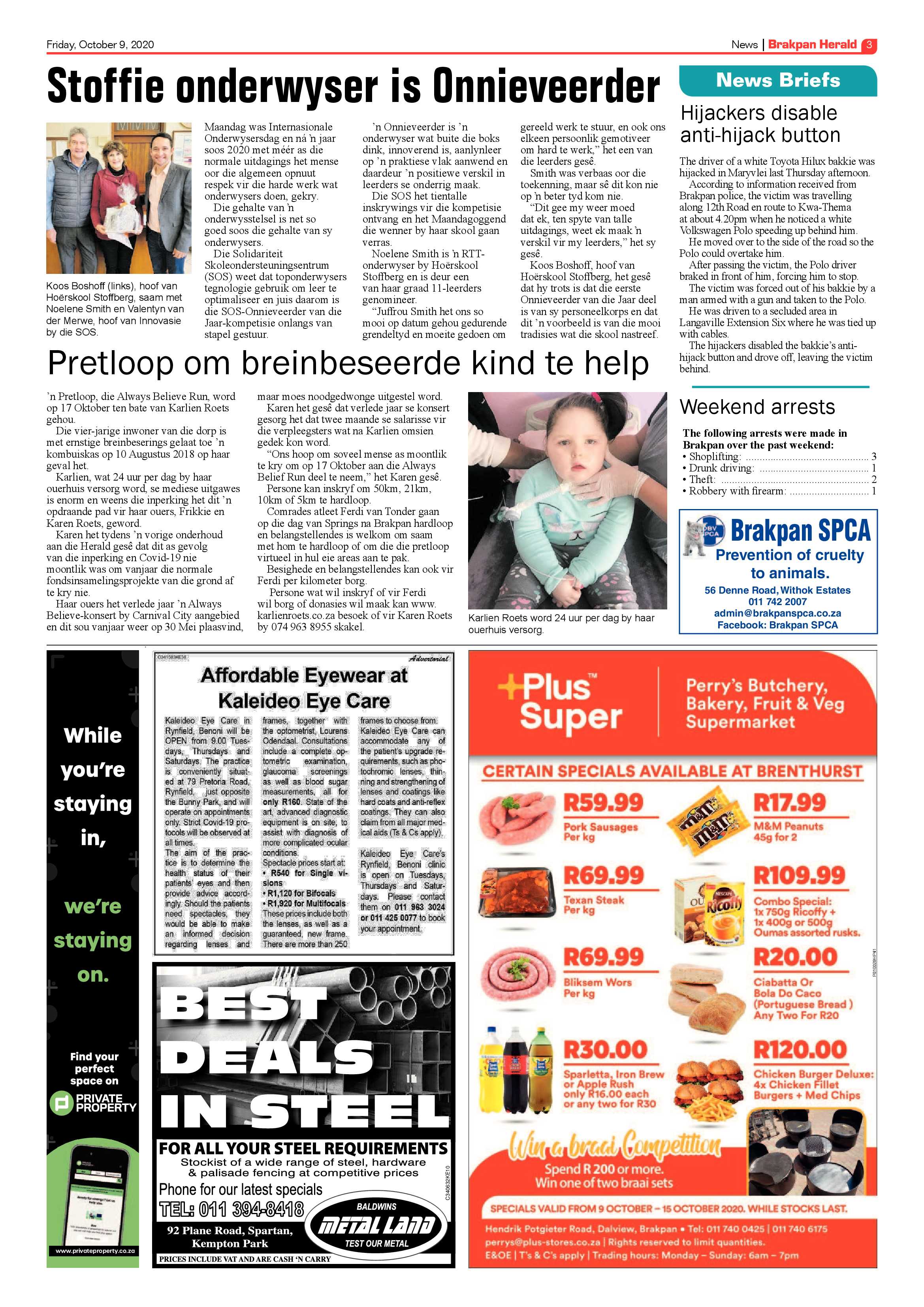 Brakpan Herald 09 October 2020 page 3
