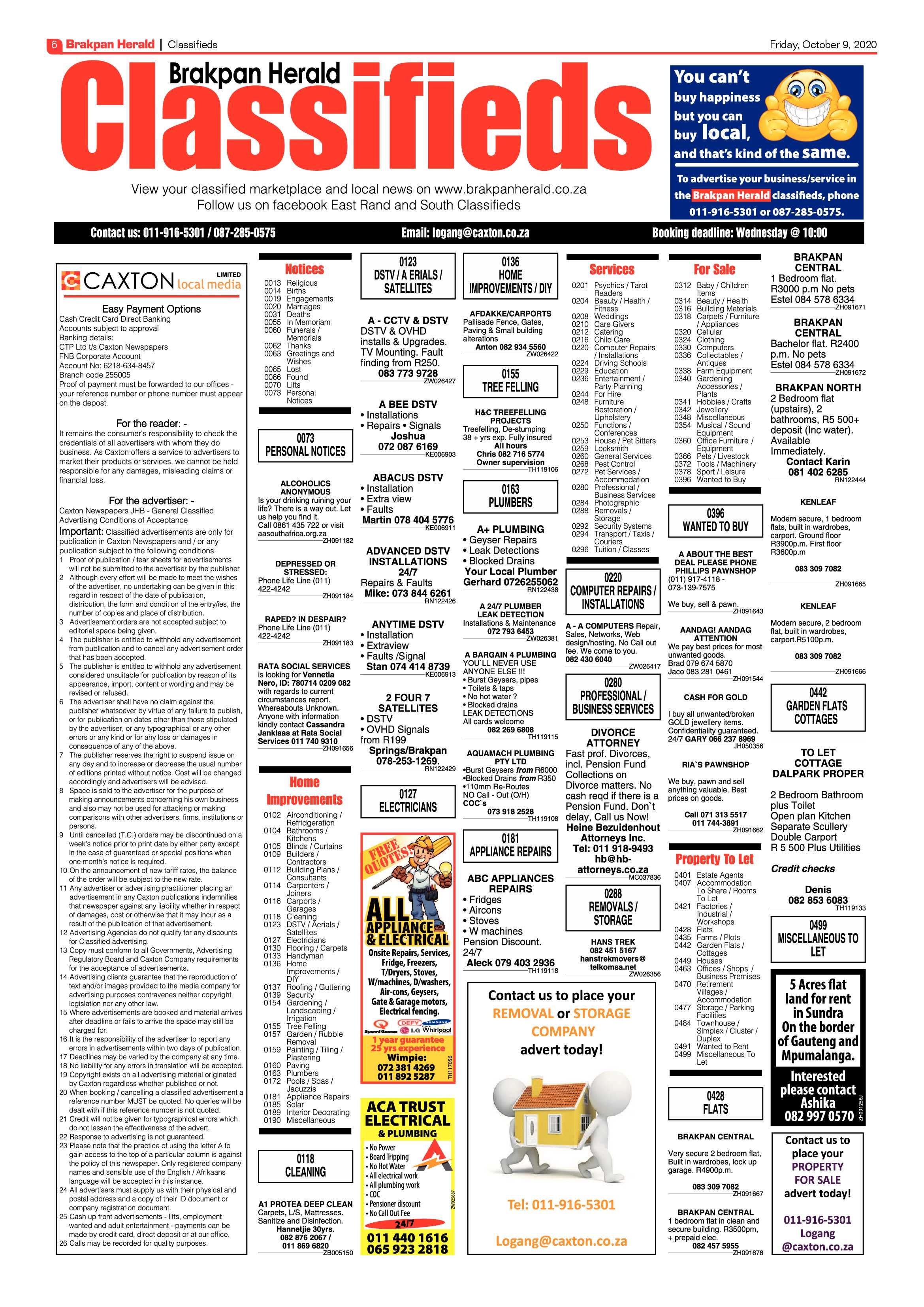 Brakpan Herald 09 October 2020 page 6