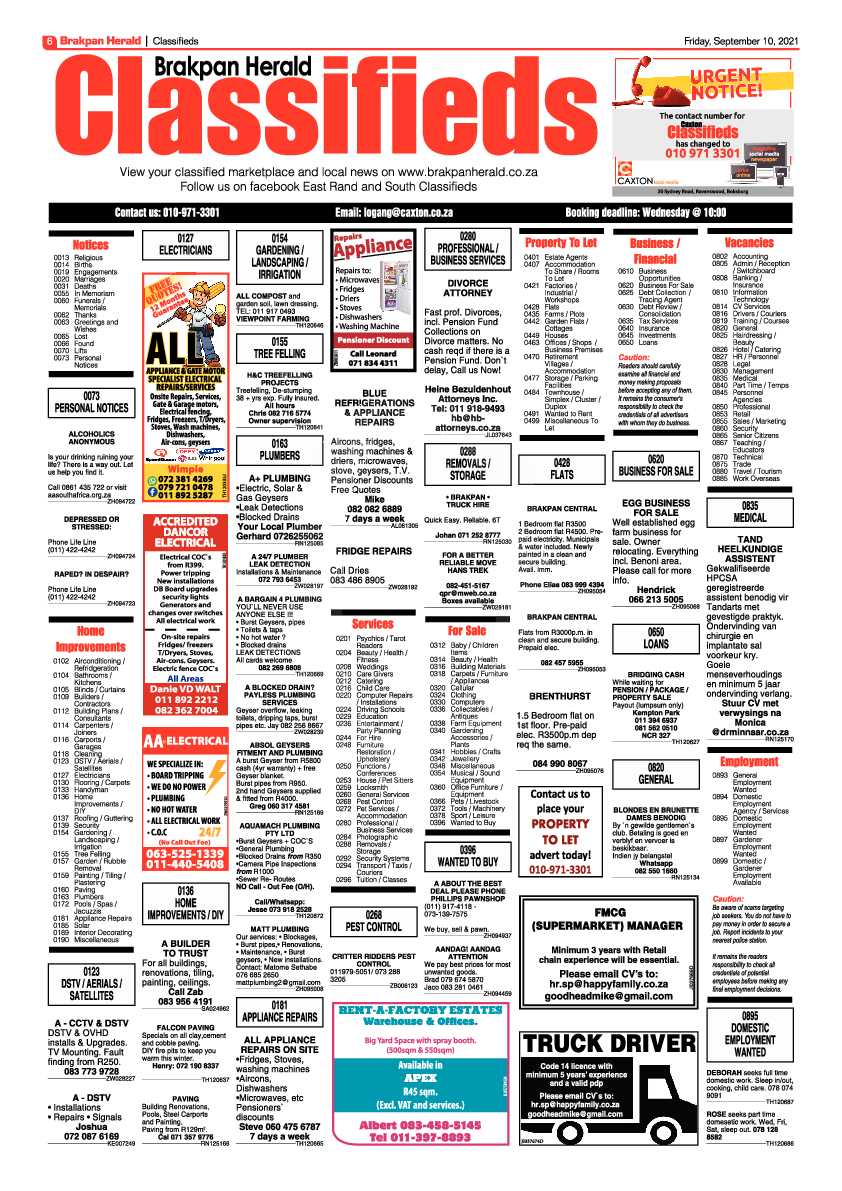 Brakpan Herald 09 September 2021 page 6