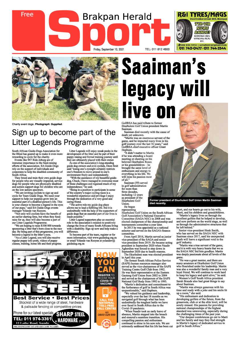 Brakpan Herald 09 September 2021 page 8