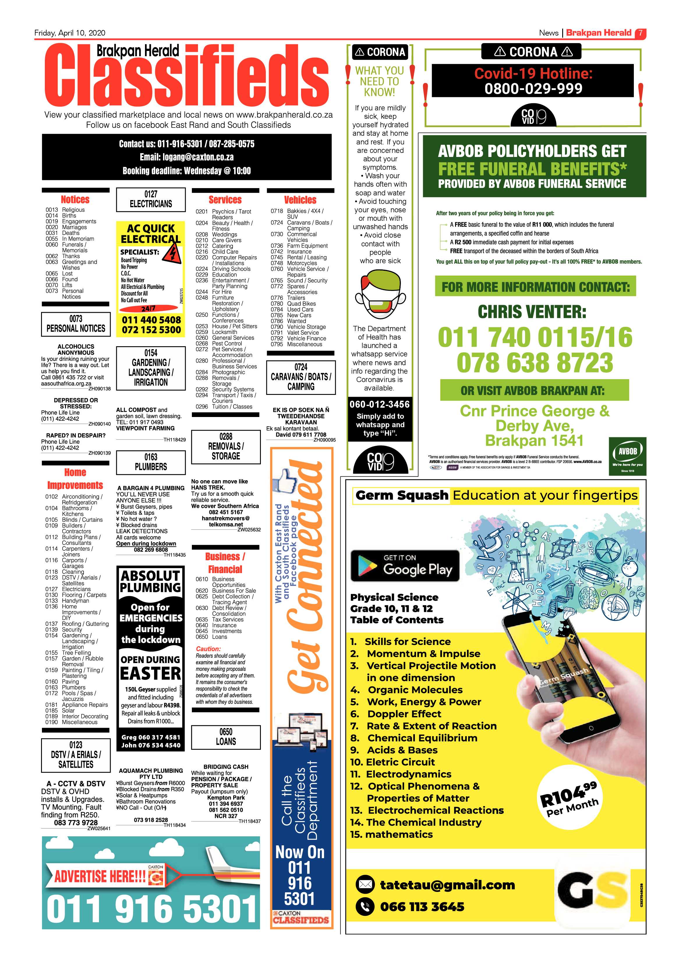 Brakpan Herald 10 April 2020 page 7