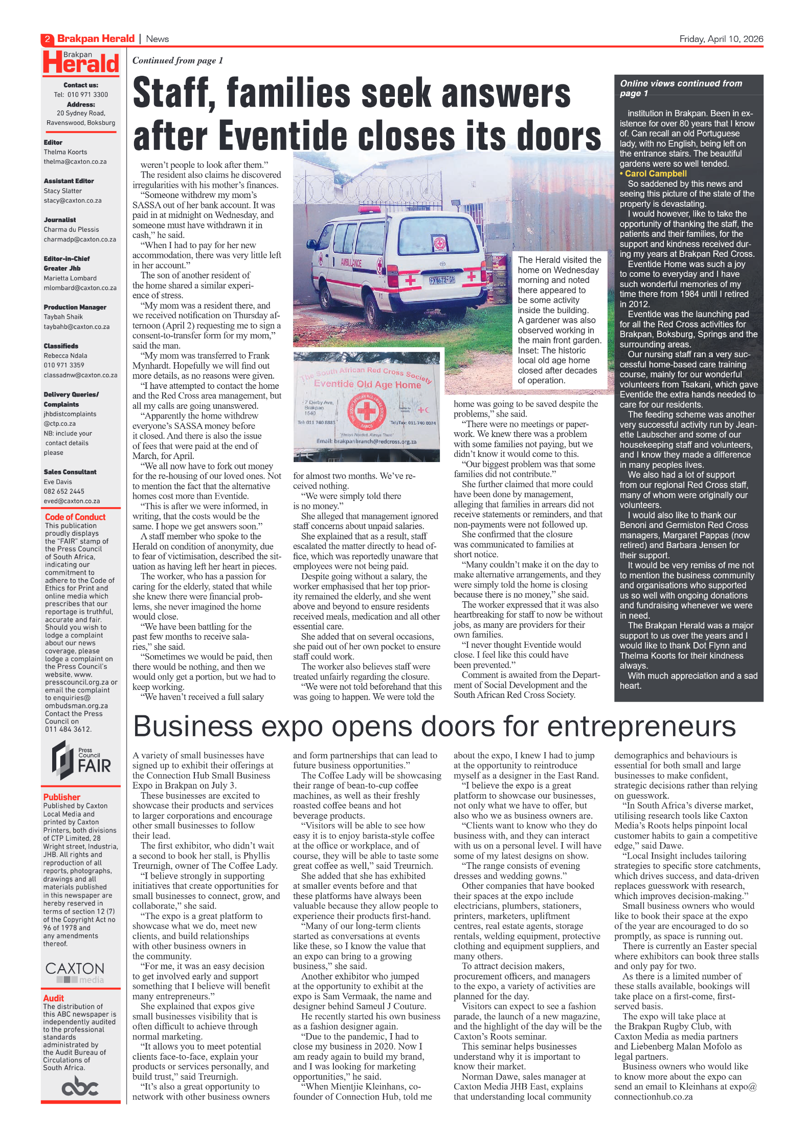 Brakpan Herald 10 April 2026 page 4