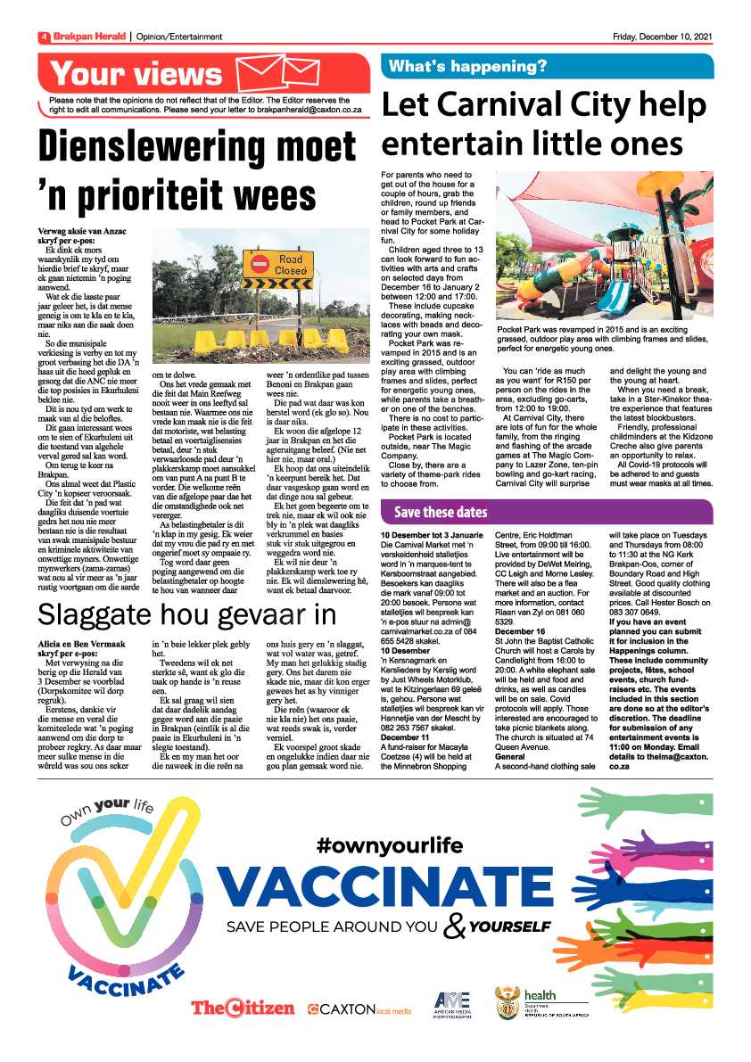 Brakpan Herald 10 December 2021 page 4