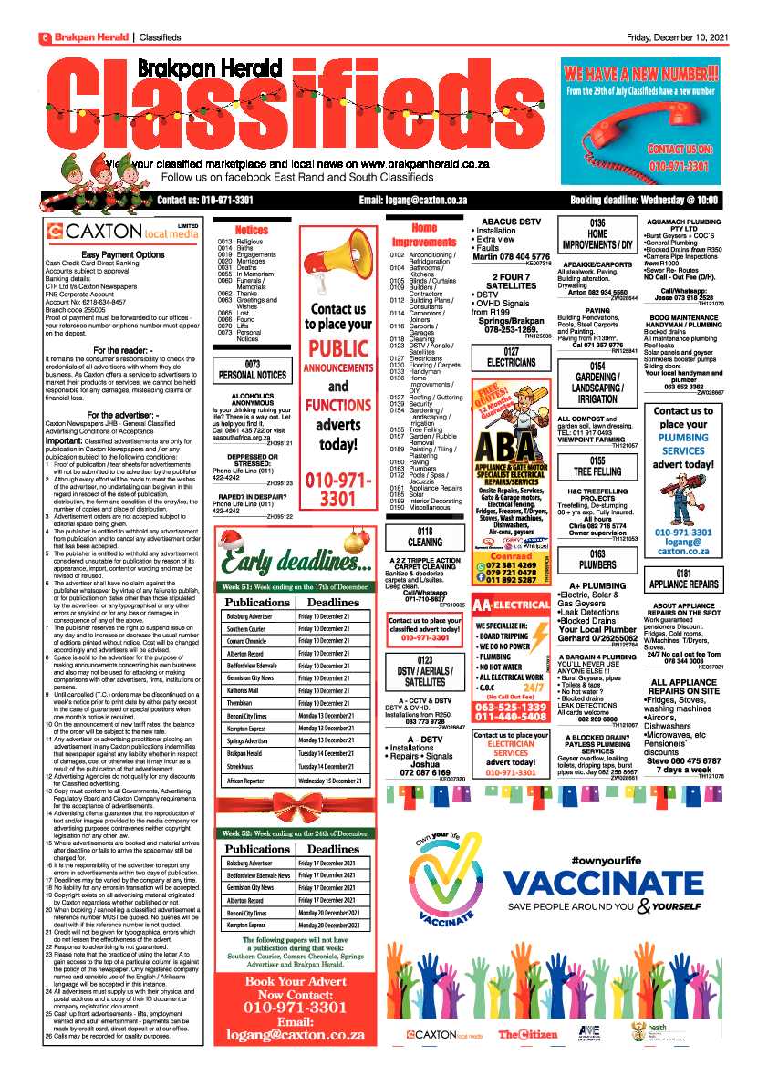 Brakpan Herald 10 December 2021 page 6
