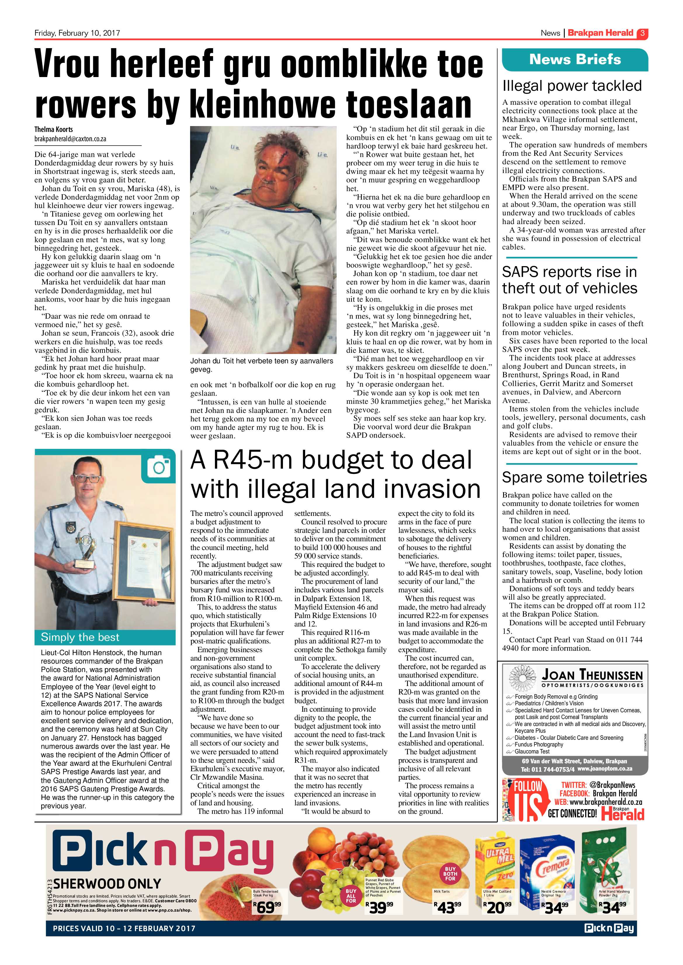 Brakpan Herald 10 February 2017 page 3