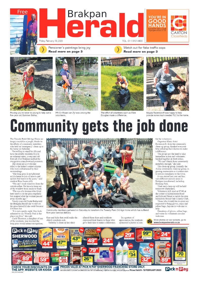 Brakpan Herald 10 February 2022 page 1