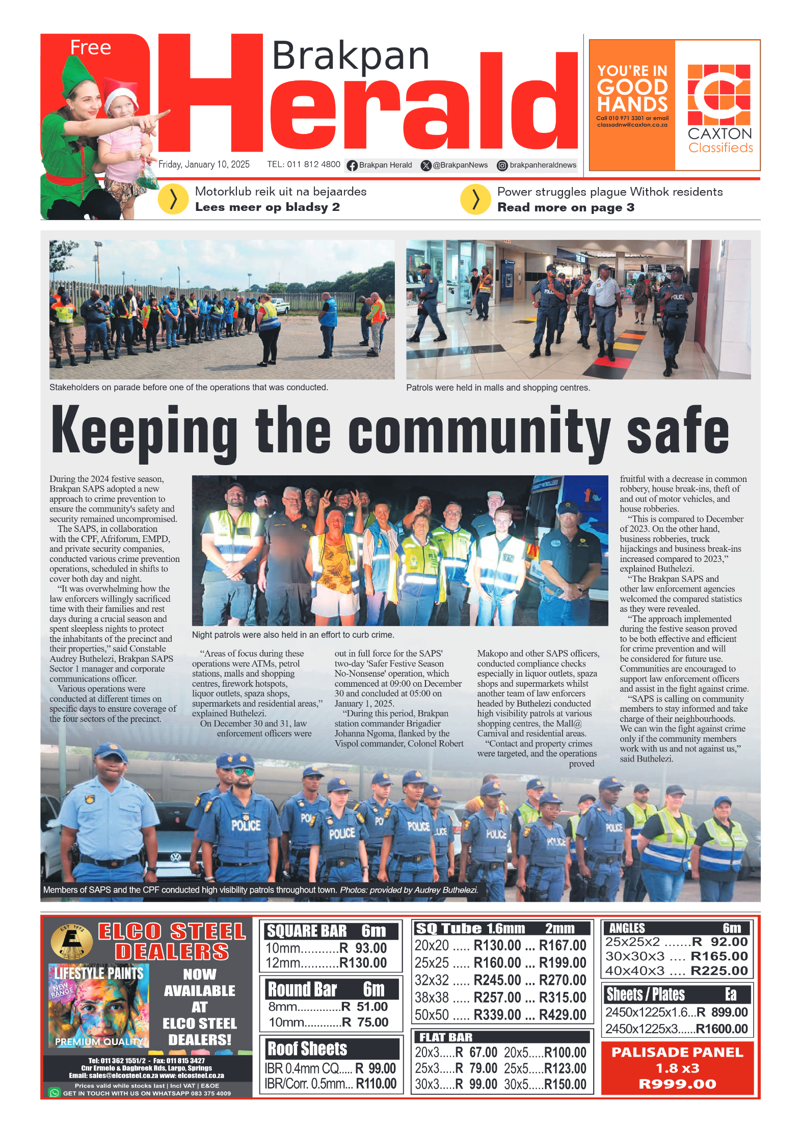 Brakpan Herald 10 January 2025 page 1