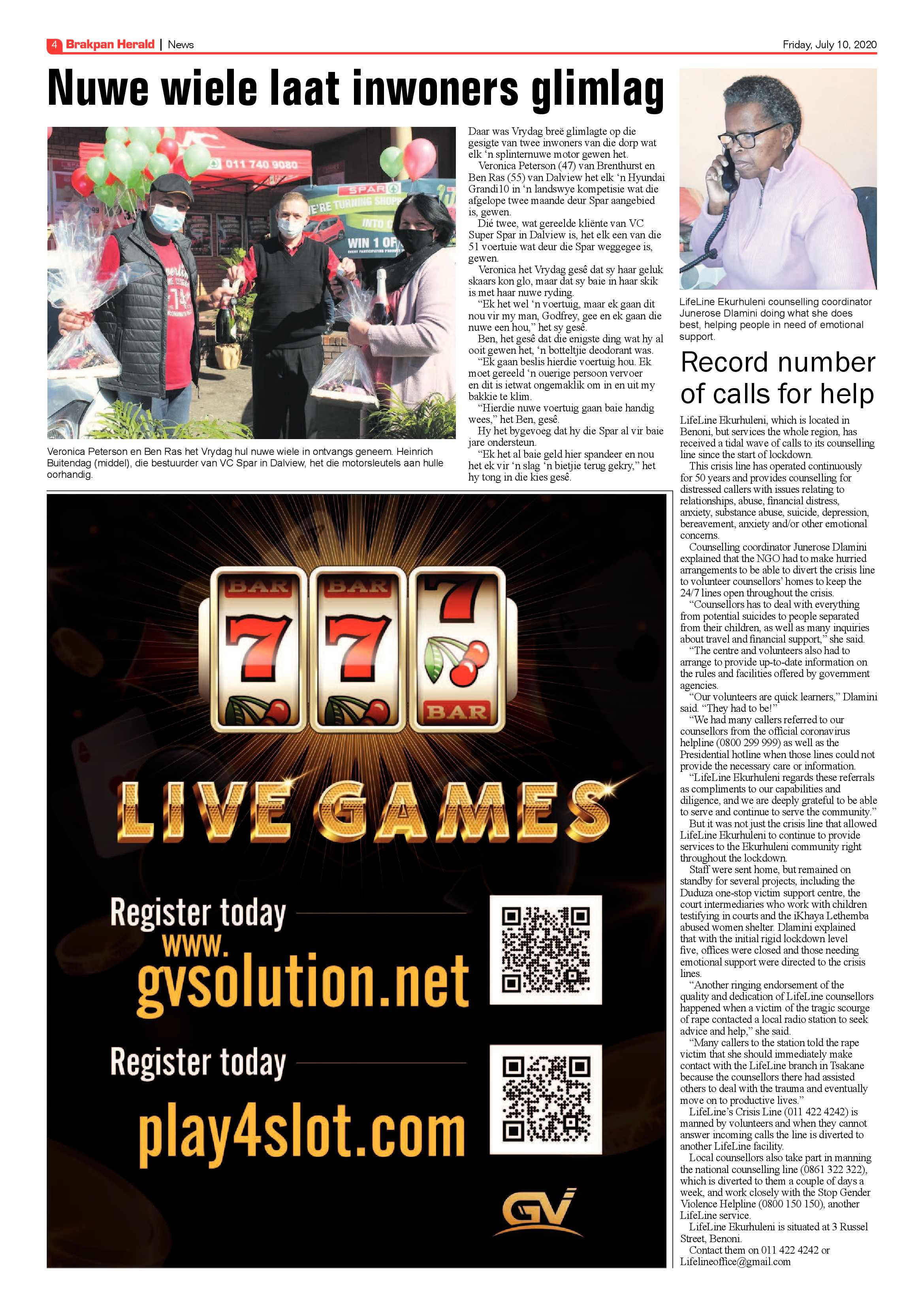 Brakpan Herald 10 July 2020 page 4