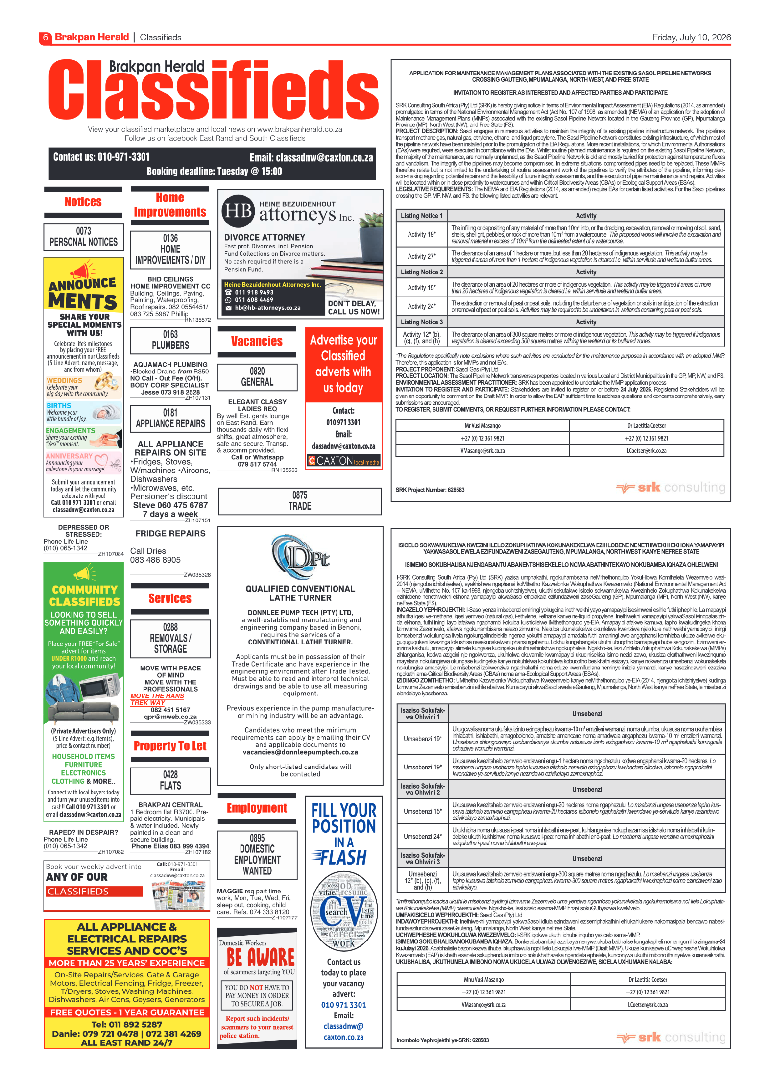 Brakpan Herald 10 July 2026 page 8