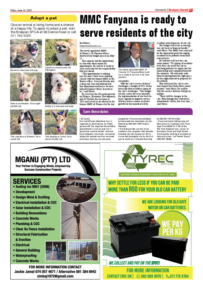 Brakpan Herald 10 June 2022 page 5