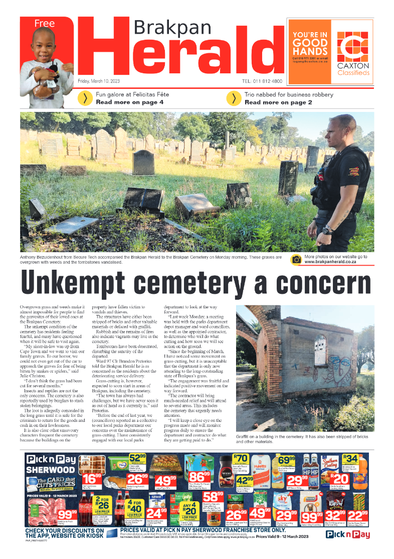 Brakpan Herald 10 March 2022 page 1