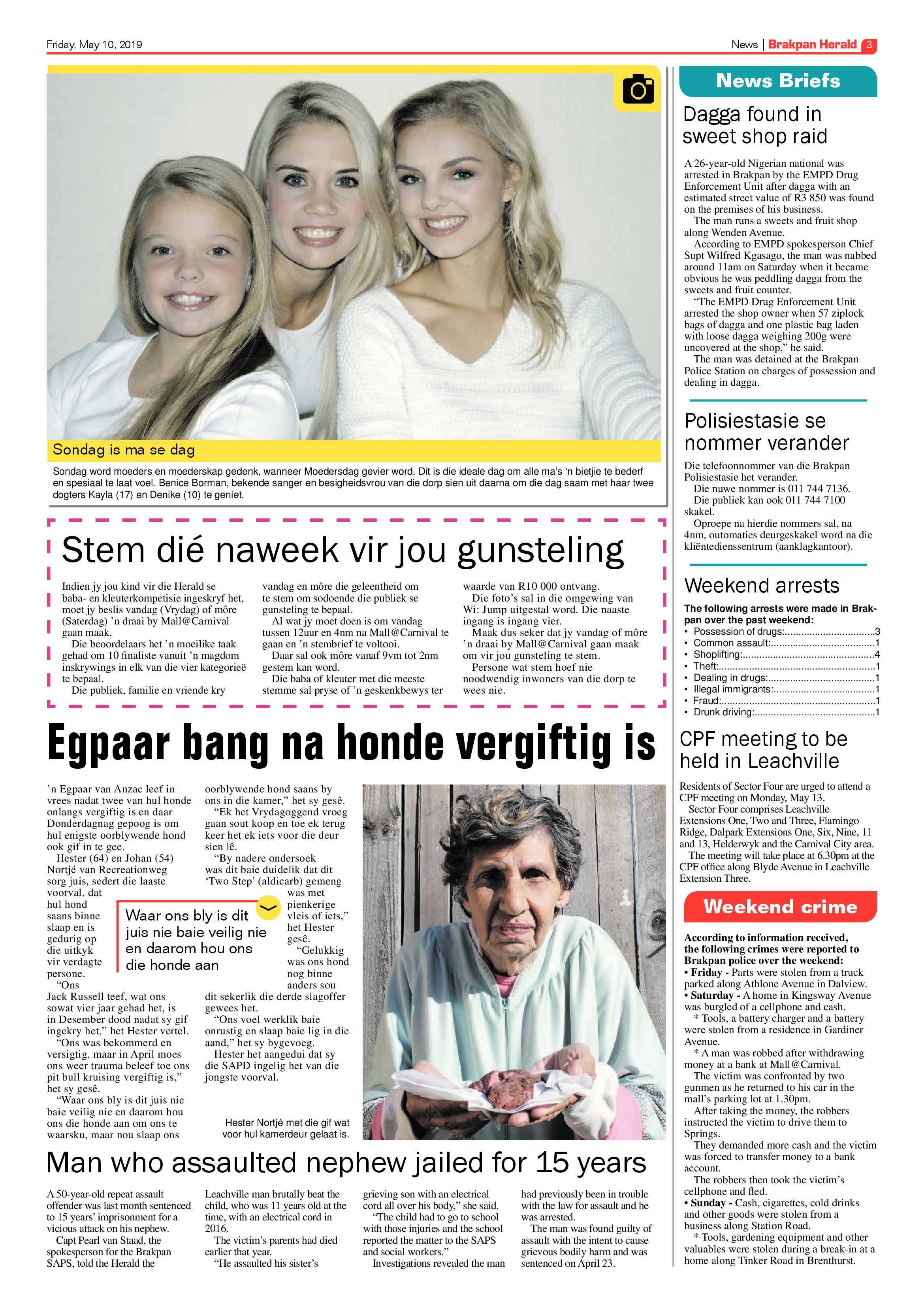 Brakpan Herald 10 May 2019 page 3
