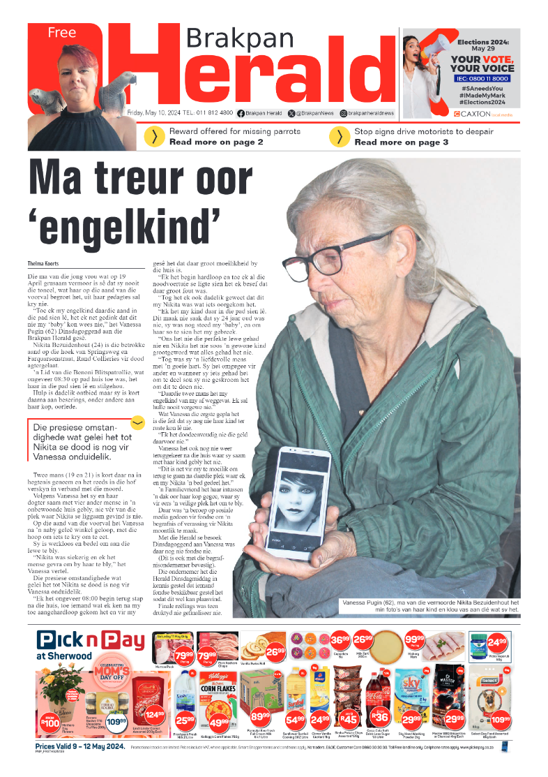 Brakpan Herald 10 May 2024 page 1