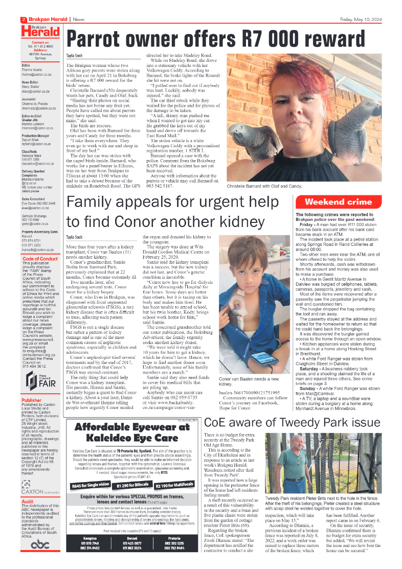 Brakpan Herald 10 May 2024 page 2