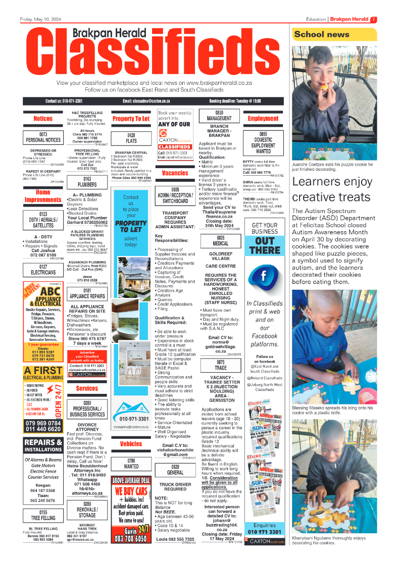 Brakpan Herald 10 May 2024 page 7