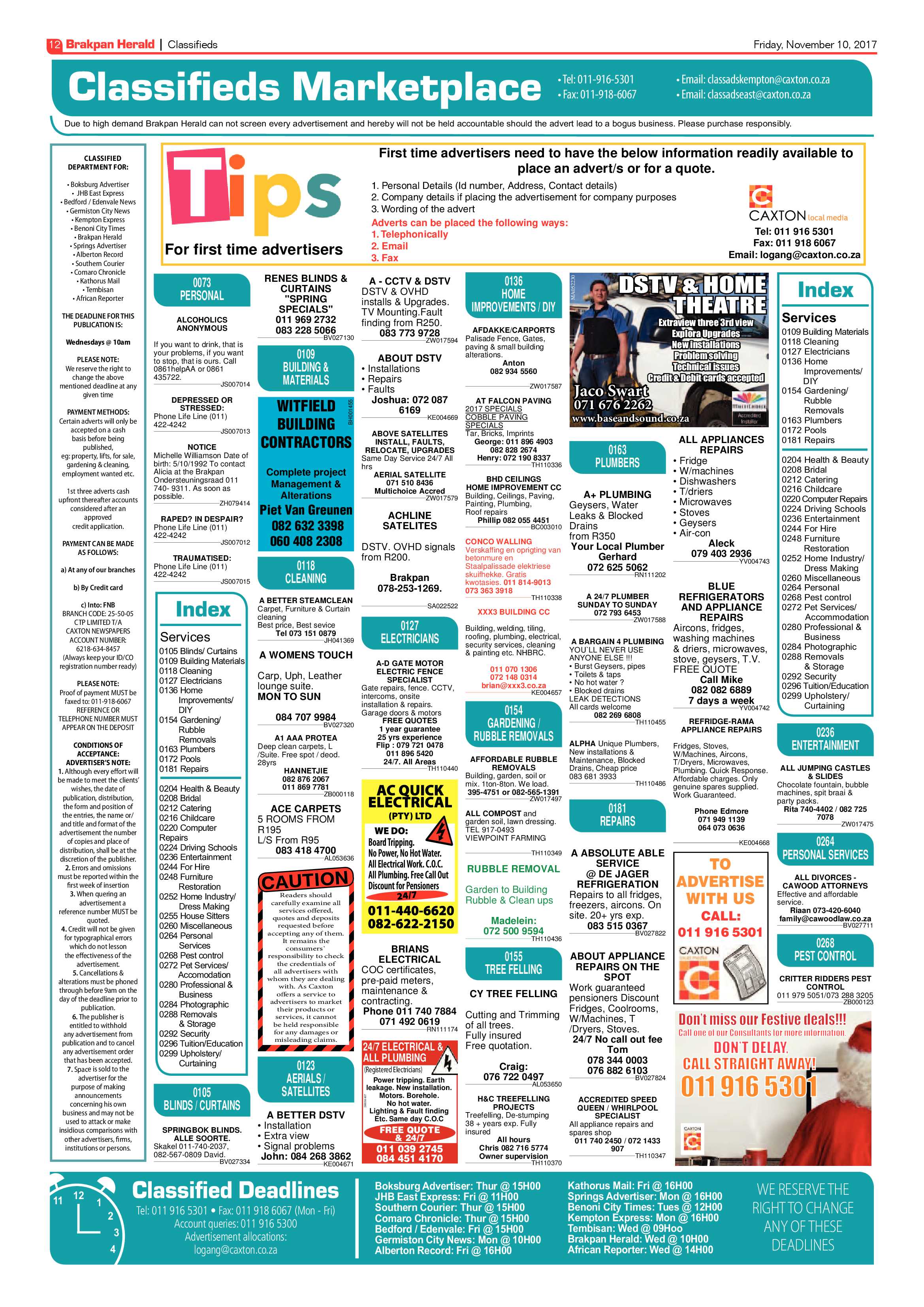Brakpan Herald 10 November 2017 page 12