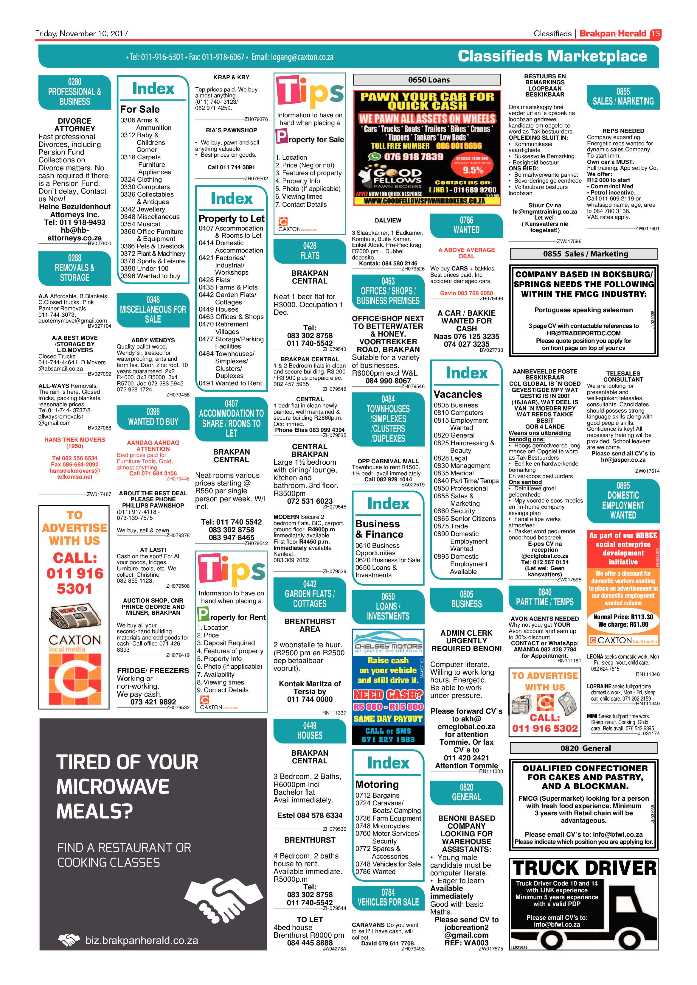 Brakpan Herald 10 November 2017 page 13