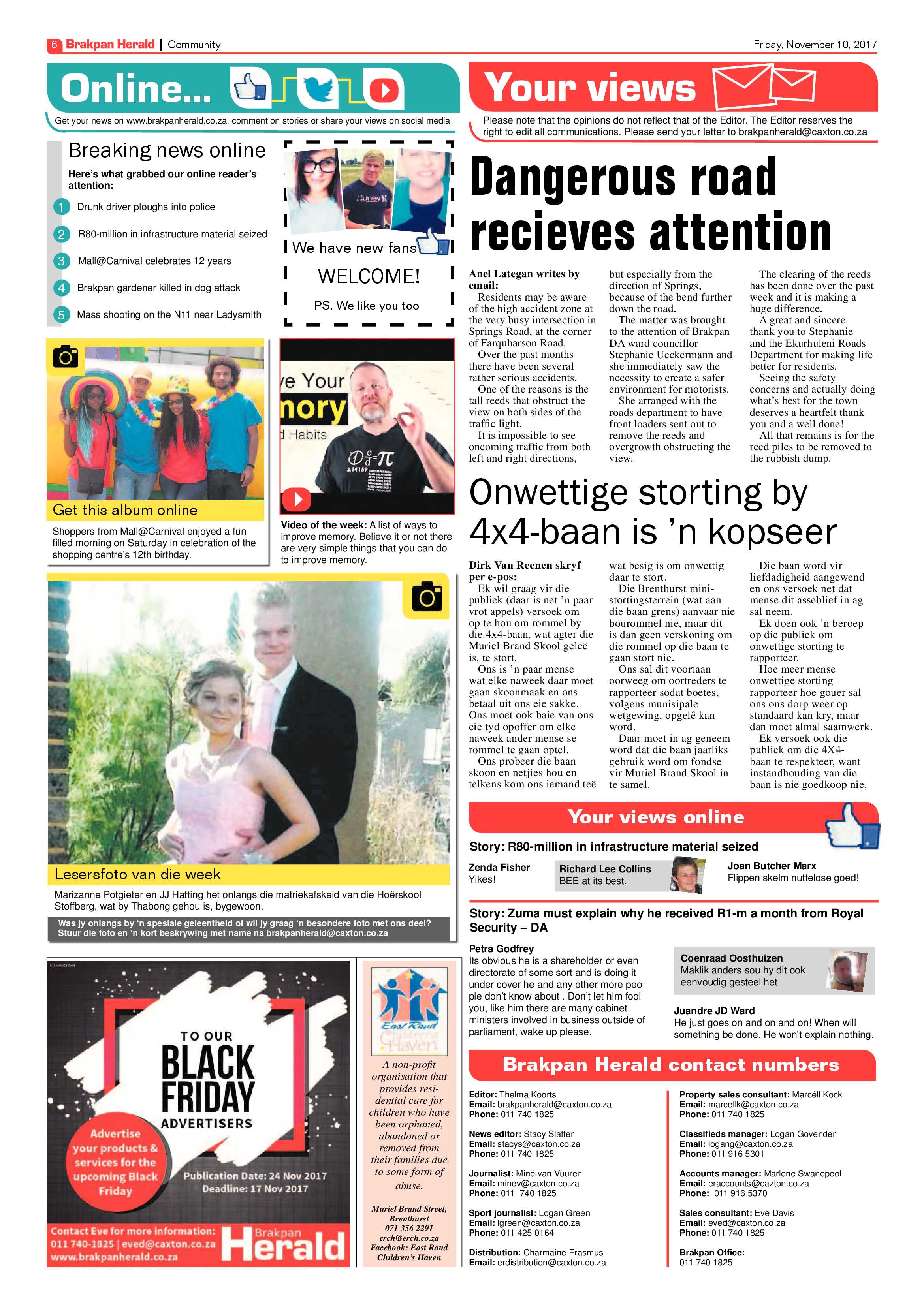 Brakpan Herald 10 November 2017 page 6