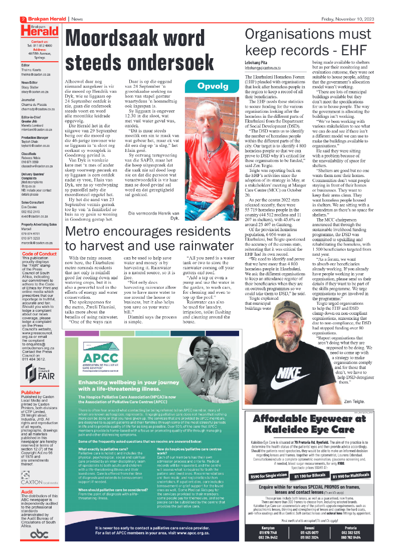 Brakpan Herald 10 November 2023 page 2