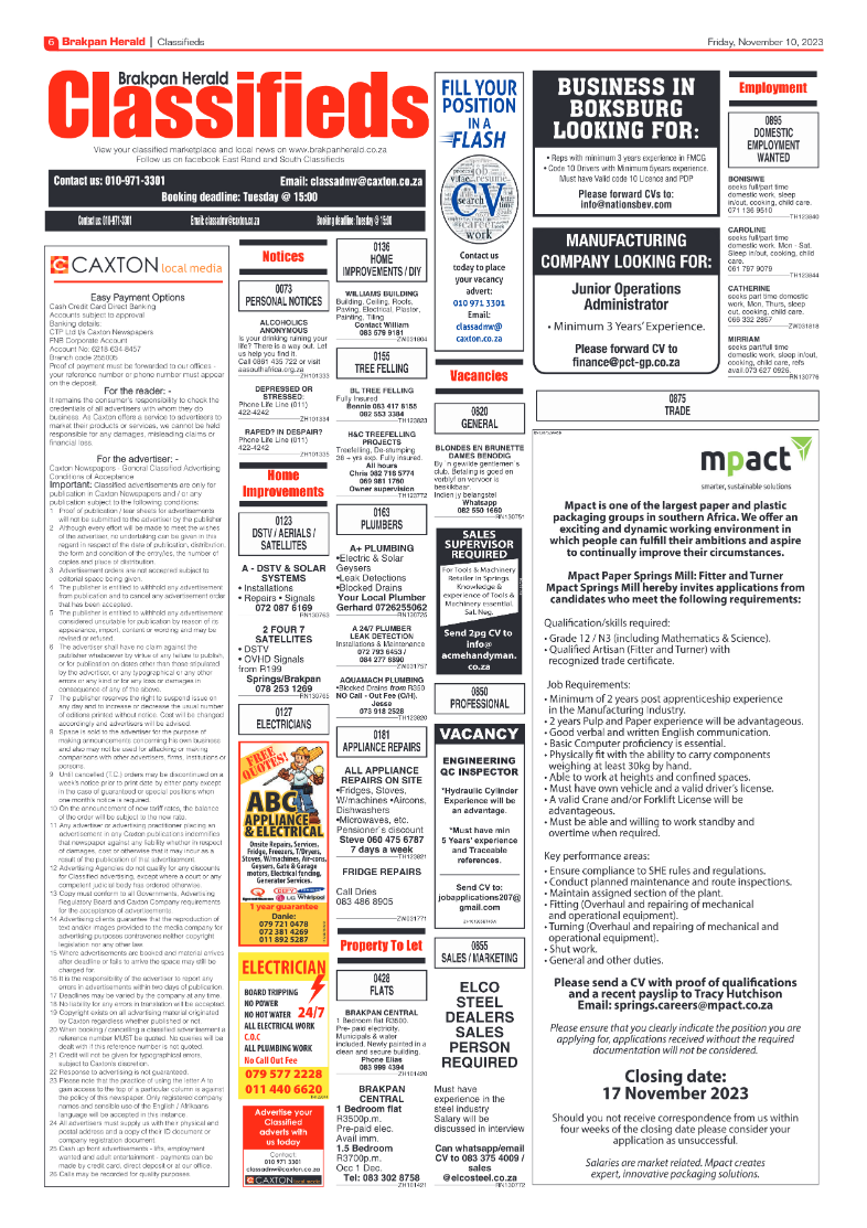 Brakpan Herald 10 November 2023 page 6
