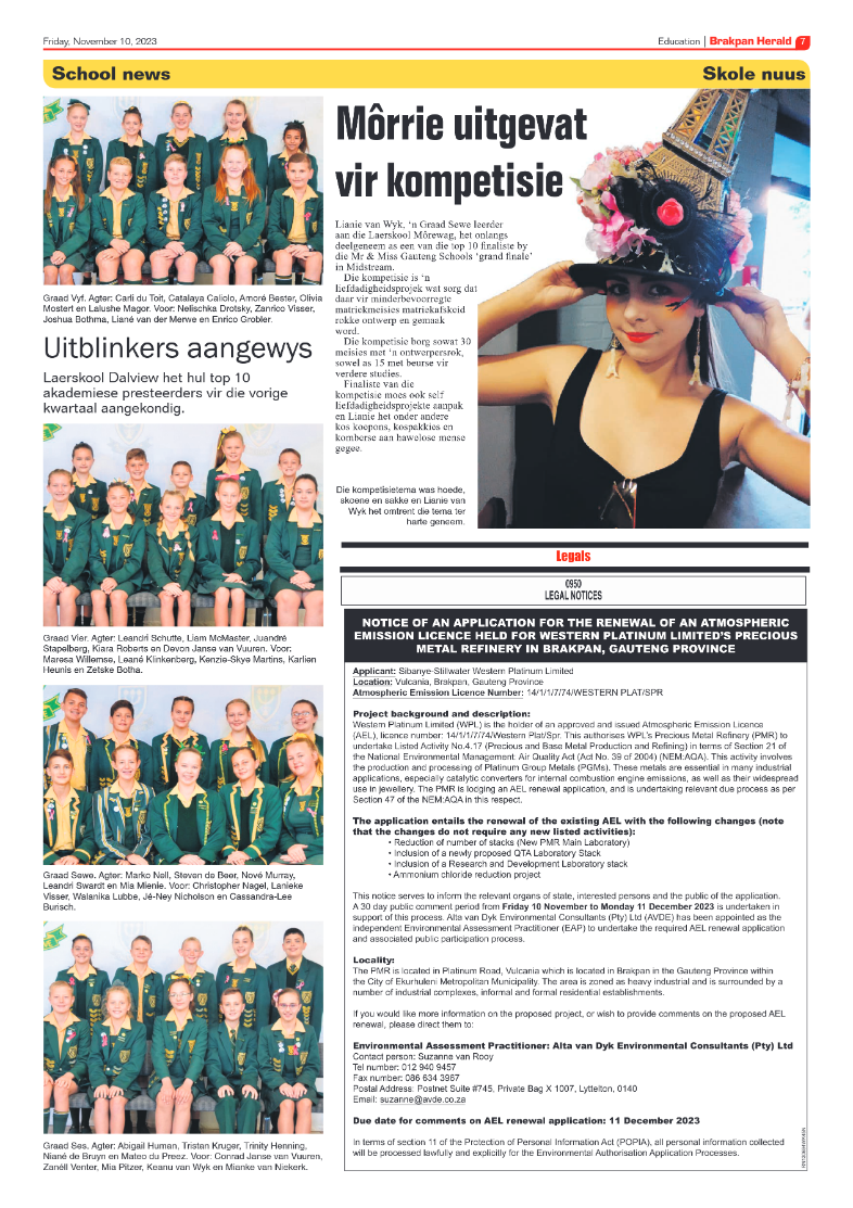 Brakpan Herald 10 November 2023 page 7
