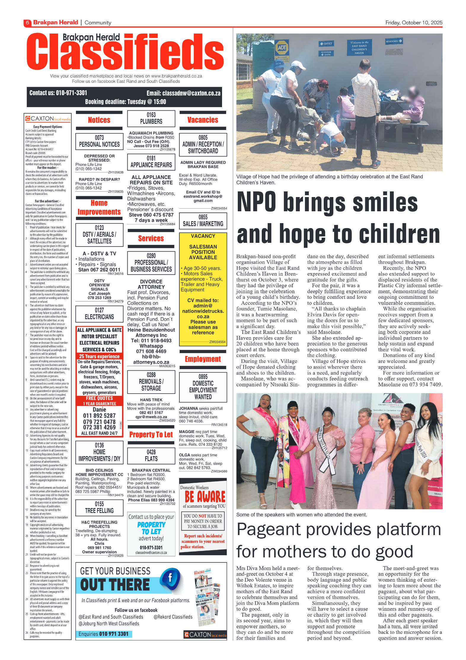 Brakpan Herald 10 October 2025 page 8
