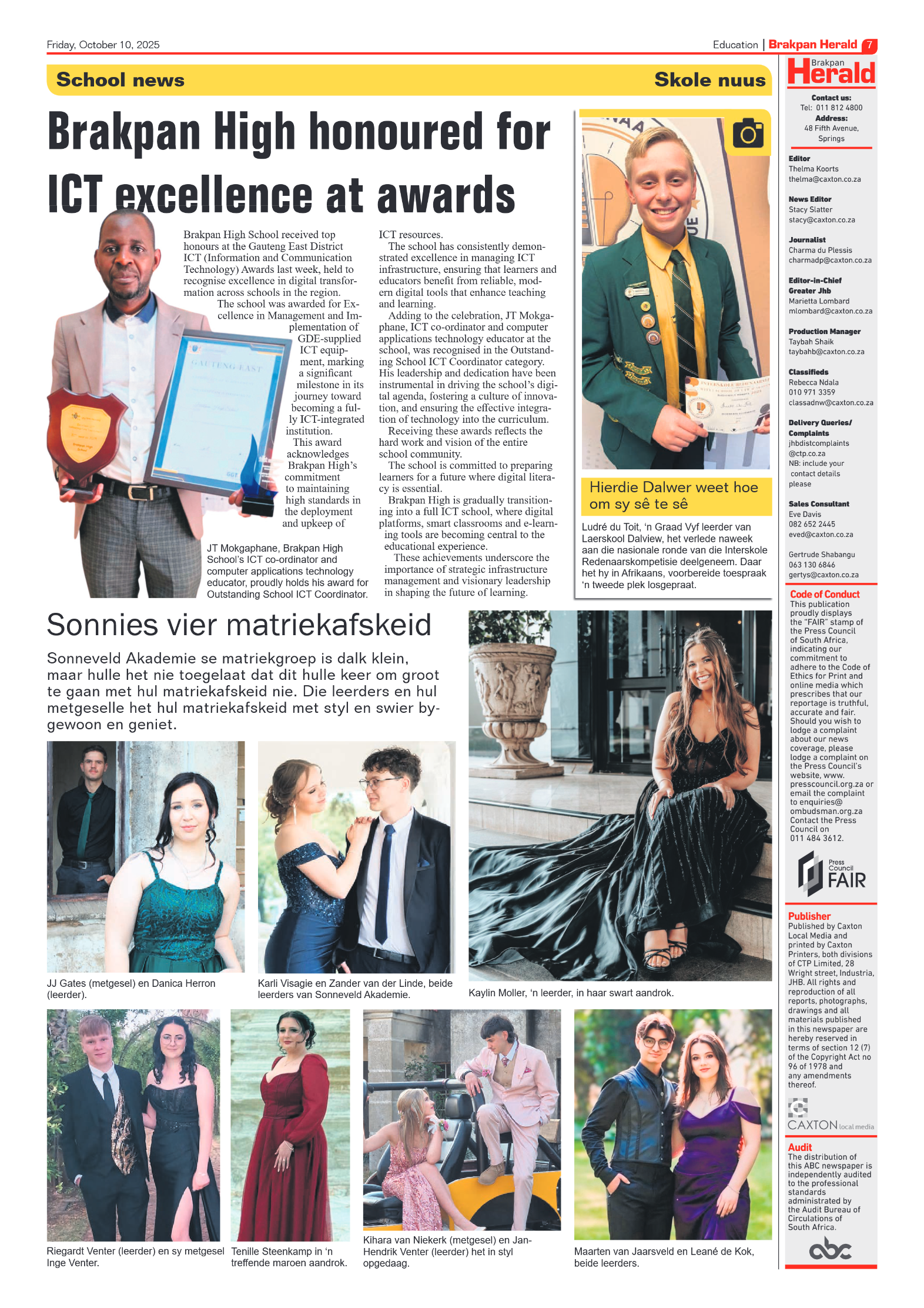 Brakpan Herald 10 October 2025 page 9