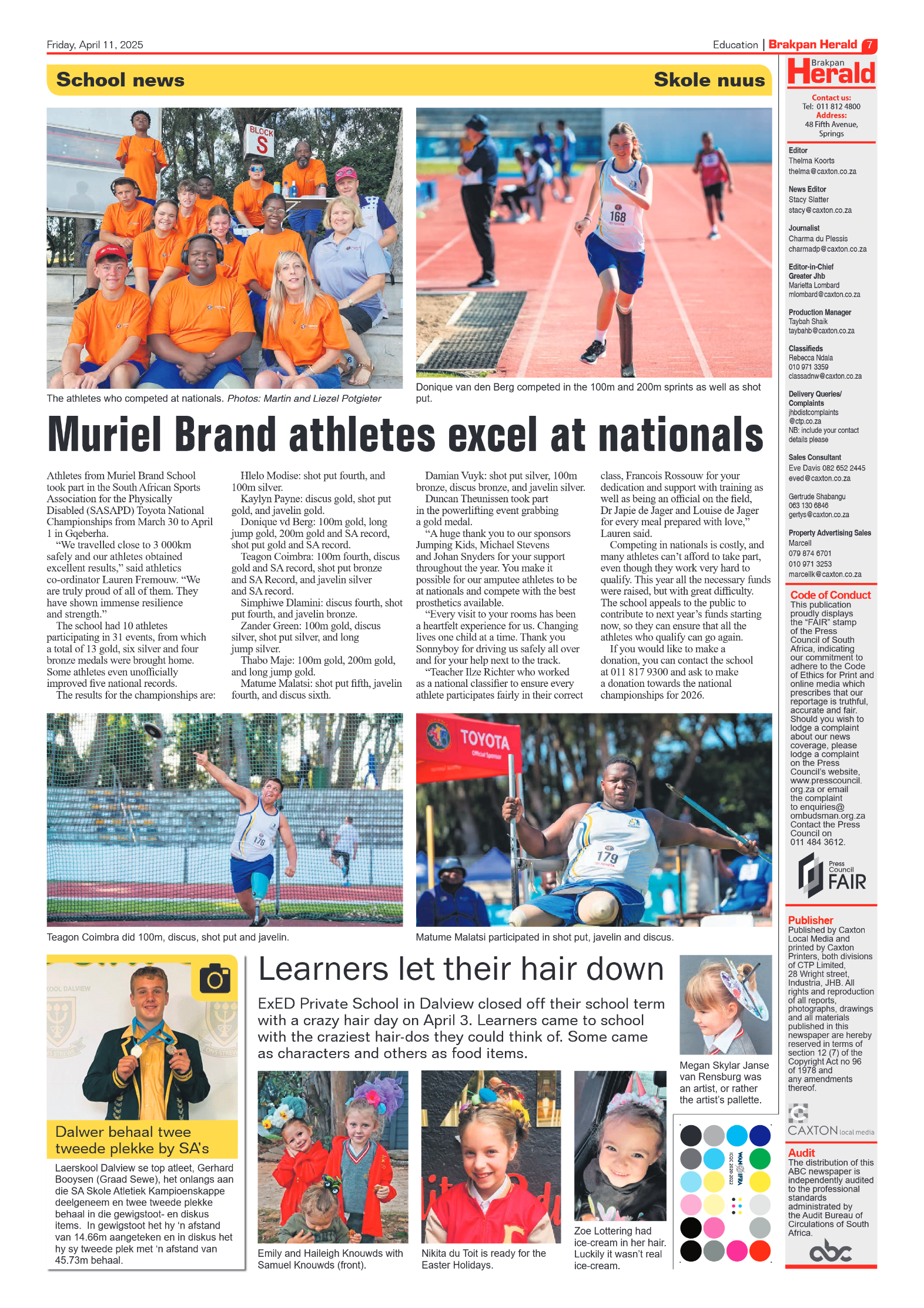 Brakpan Herald 11 April 2025 page 9