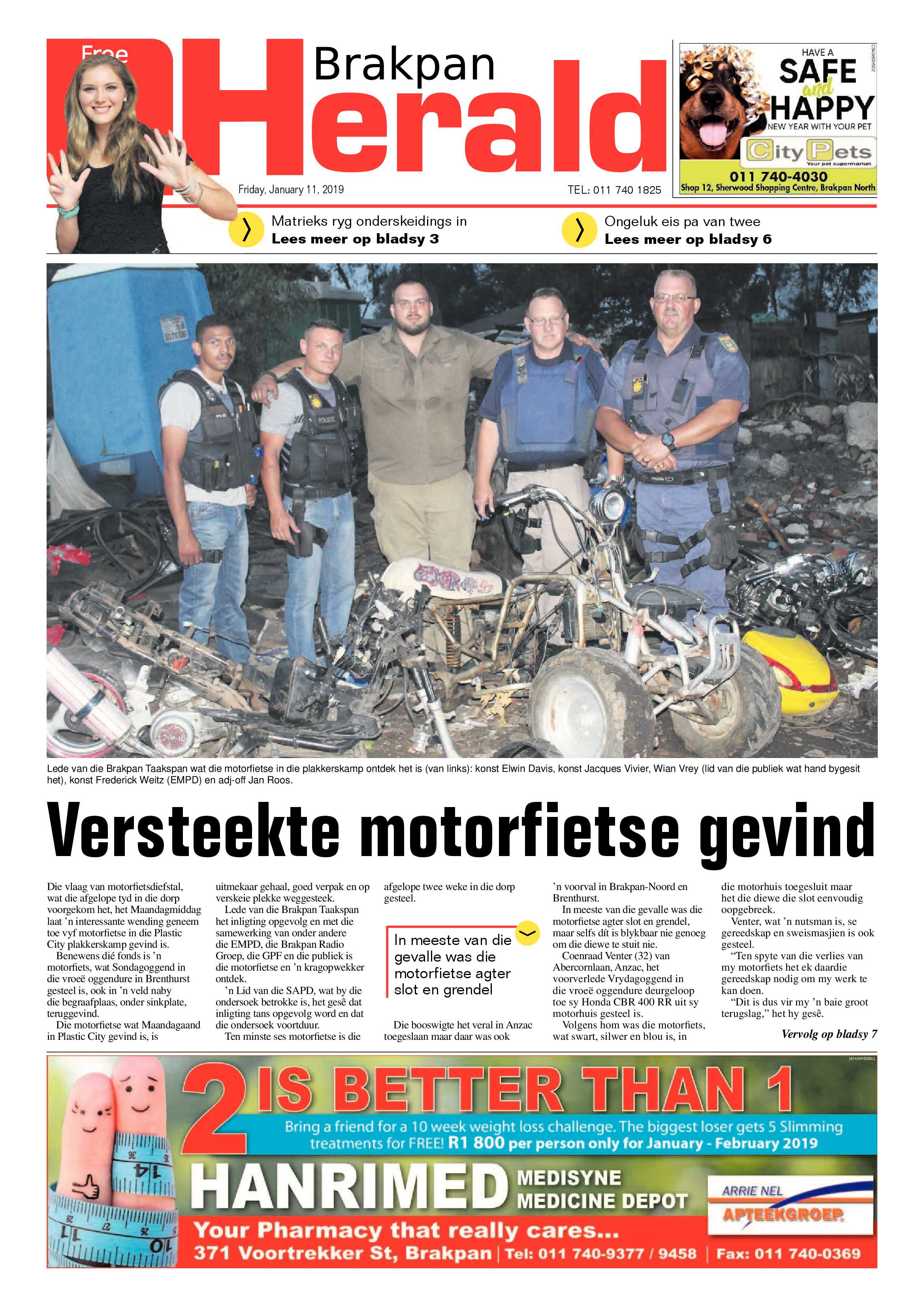 Brakpan Herald 11 January 2019 page 1