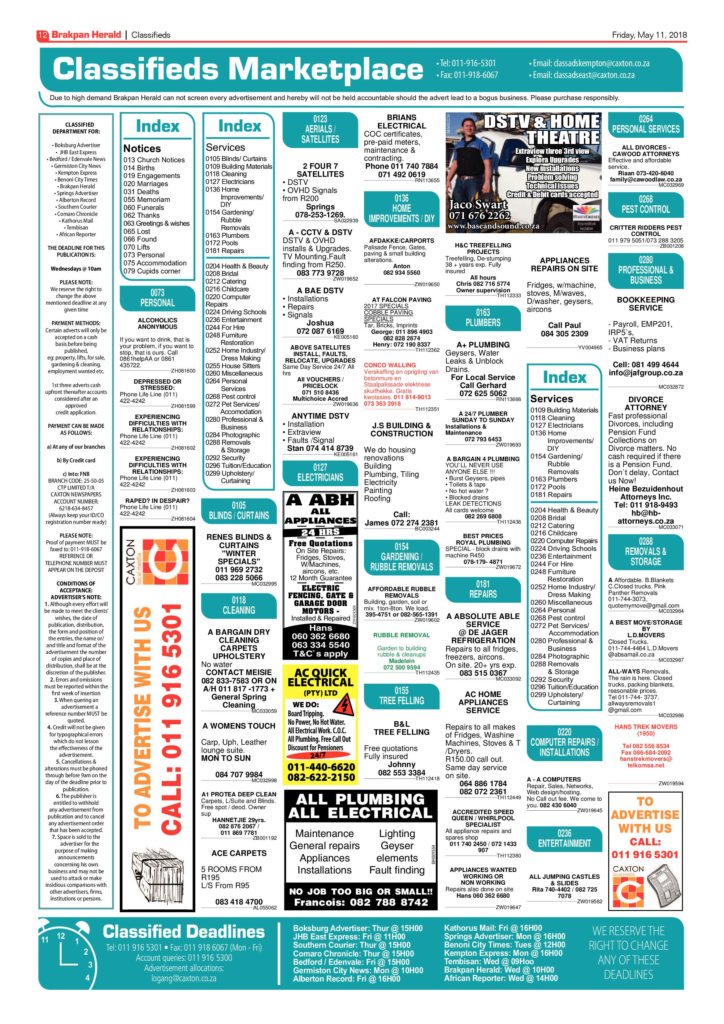 Brakpan Herald 11 May 2018 page 12