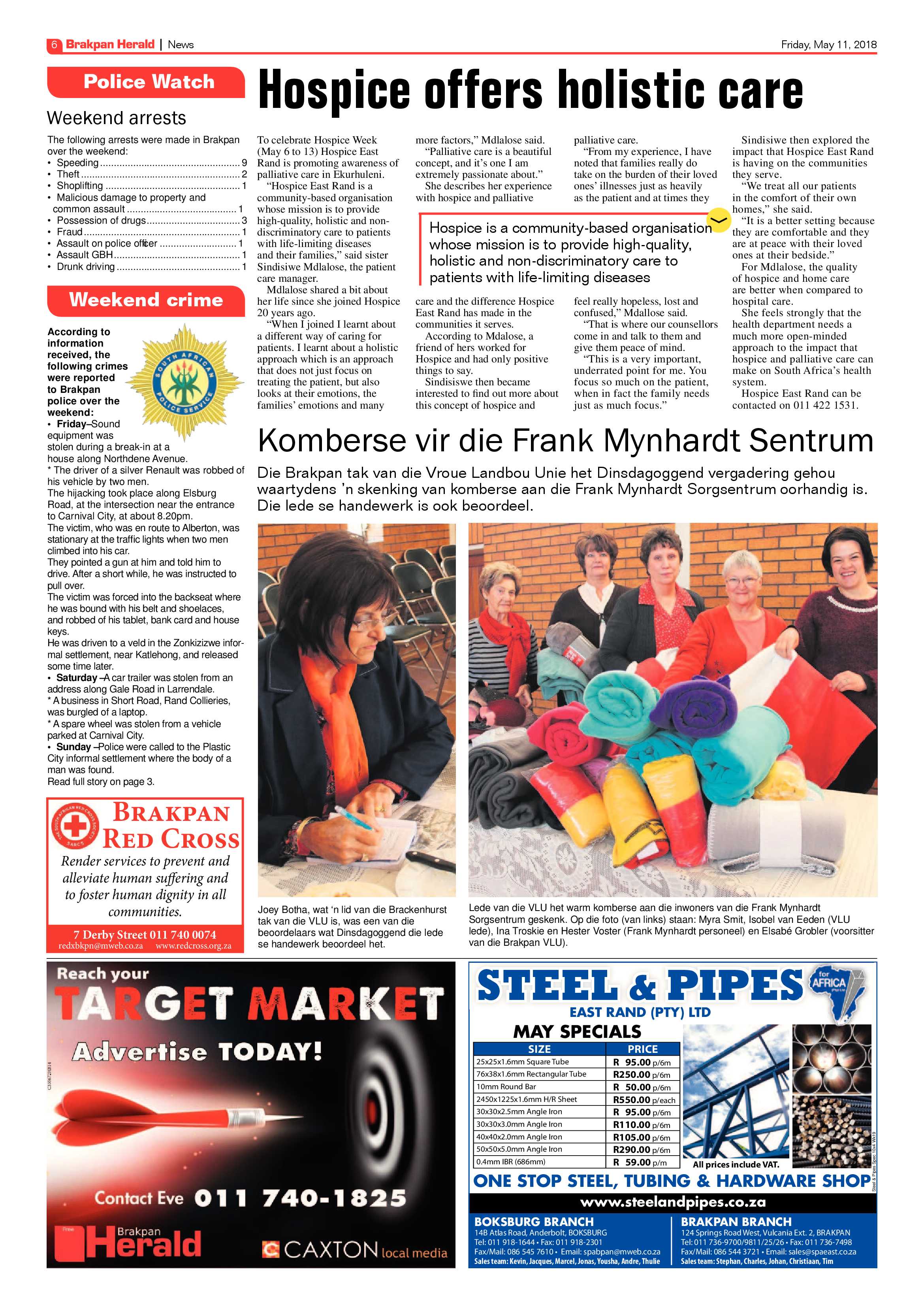 Brakpan Herald 11 May 2018 page 6